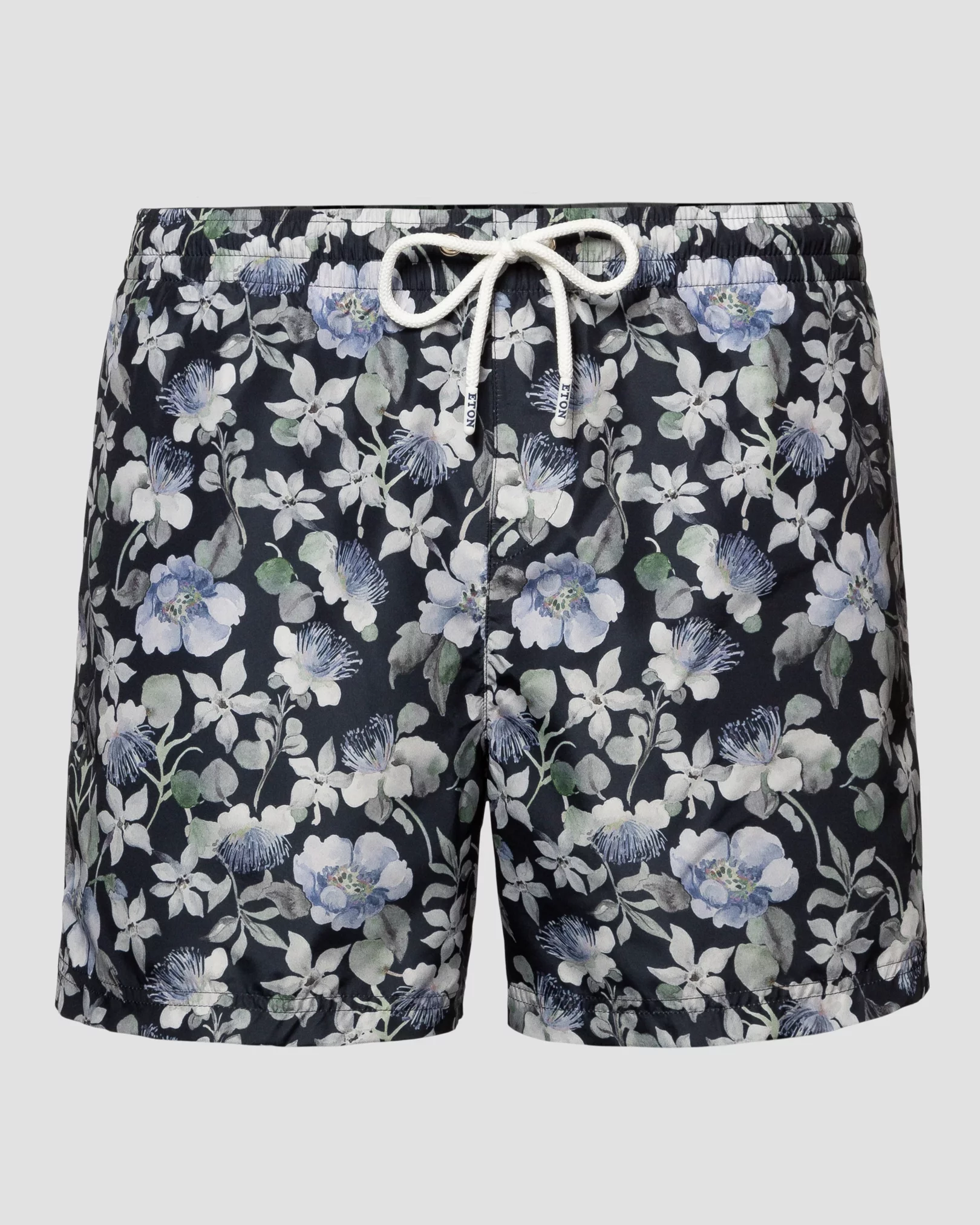 Navy Floral Print Swim Shorts - Eton