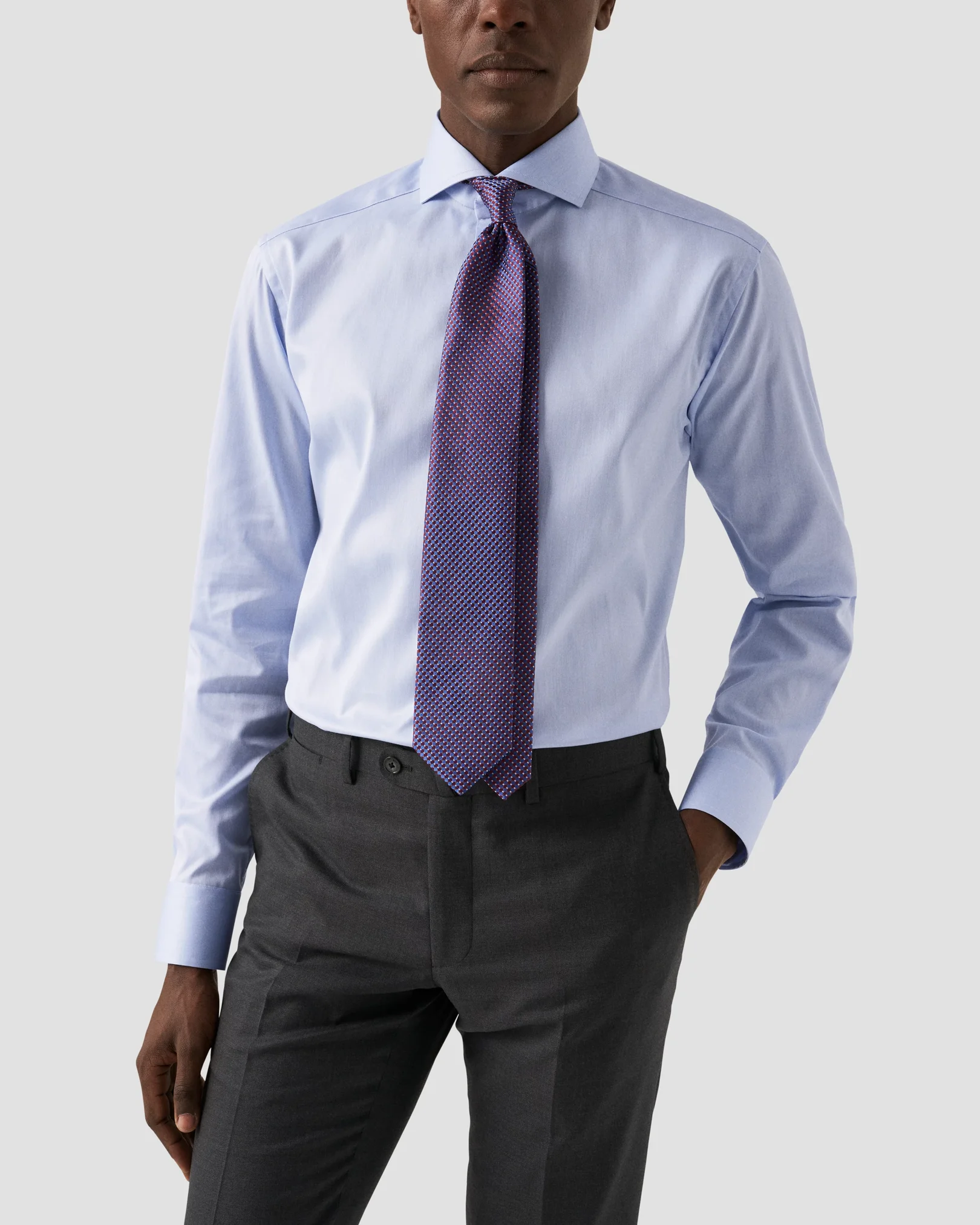 Eton - light blue shirt signature twill and extreme cut away