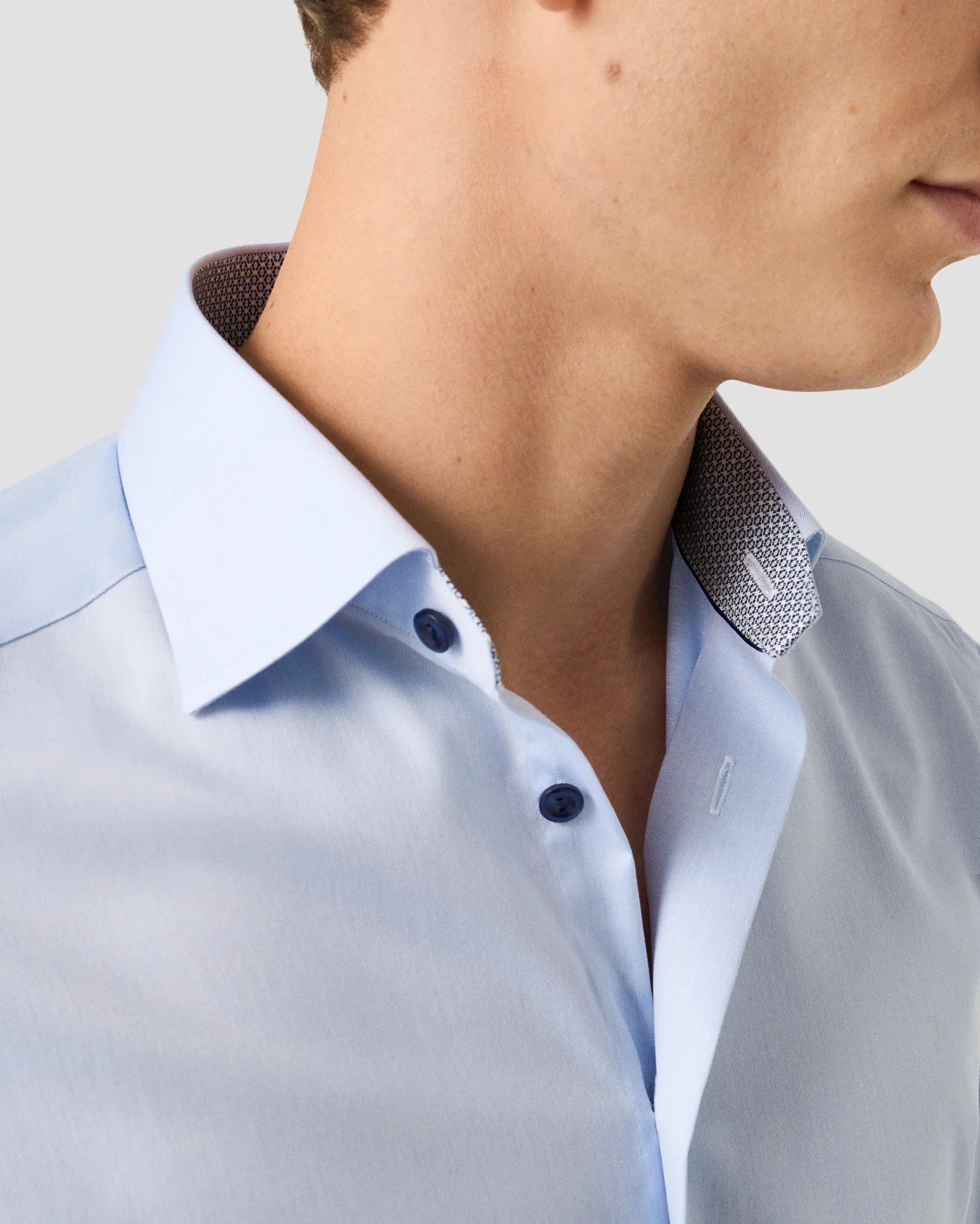 Eton - geometric effect signature twill shirt 261