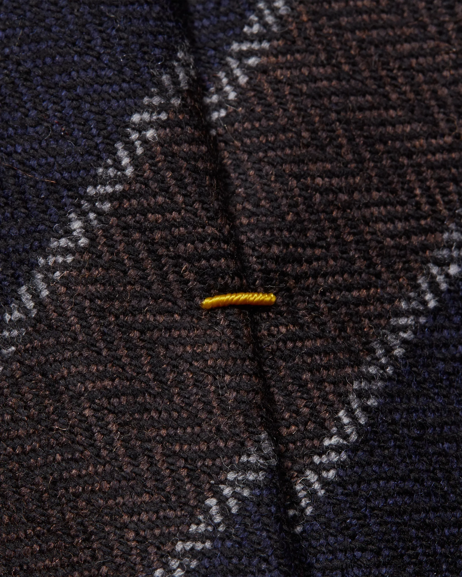 Eton - brown navy regimental striped wool tie