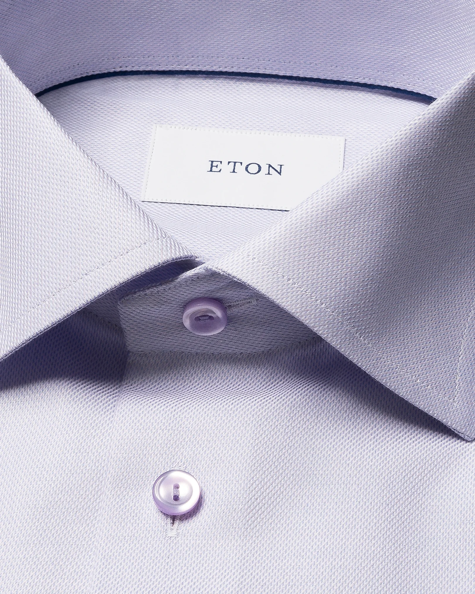 Eton - light purple semi solid twill shirt