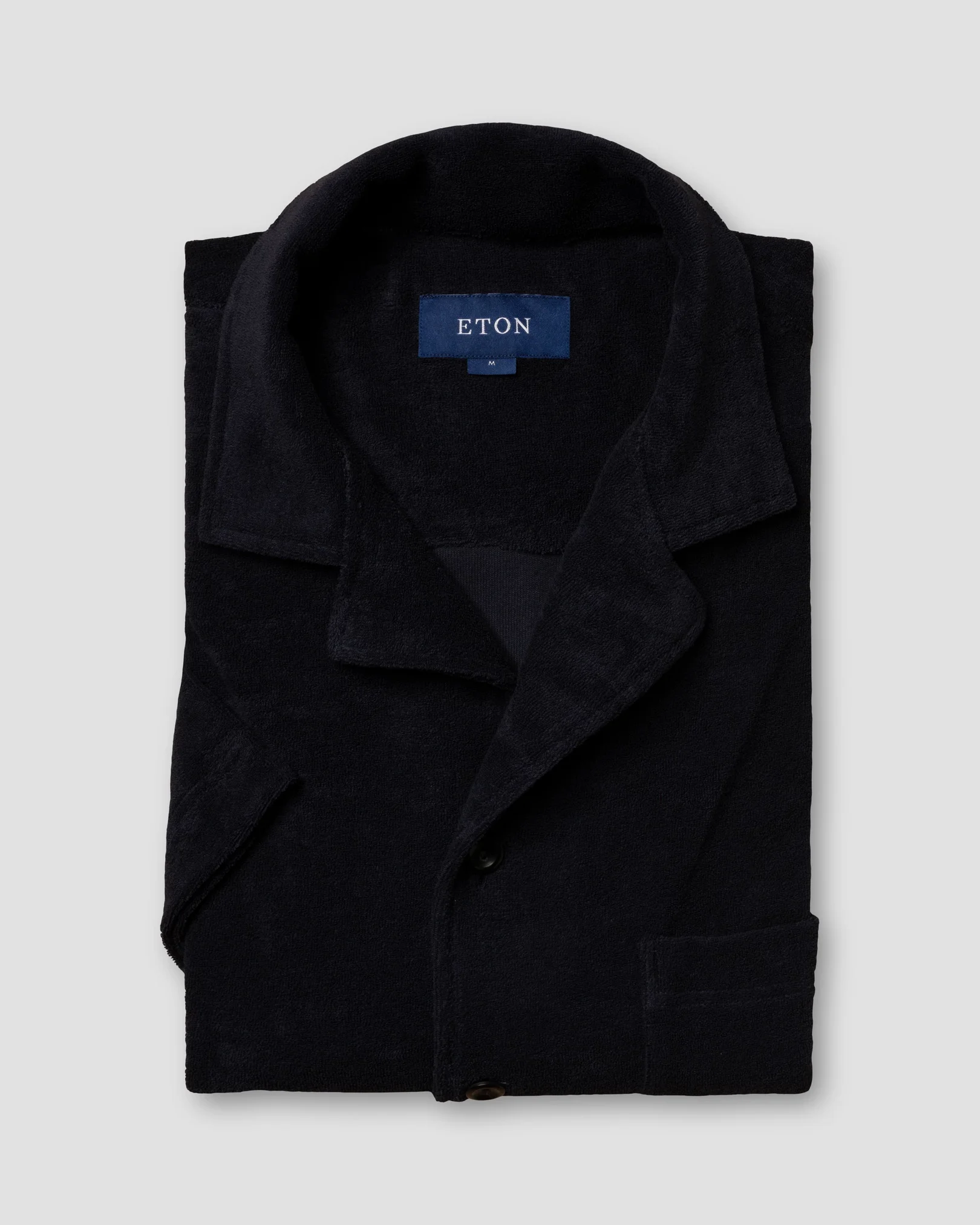 Blue Terry Resort Shirt Eton