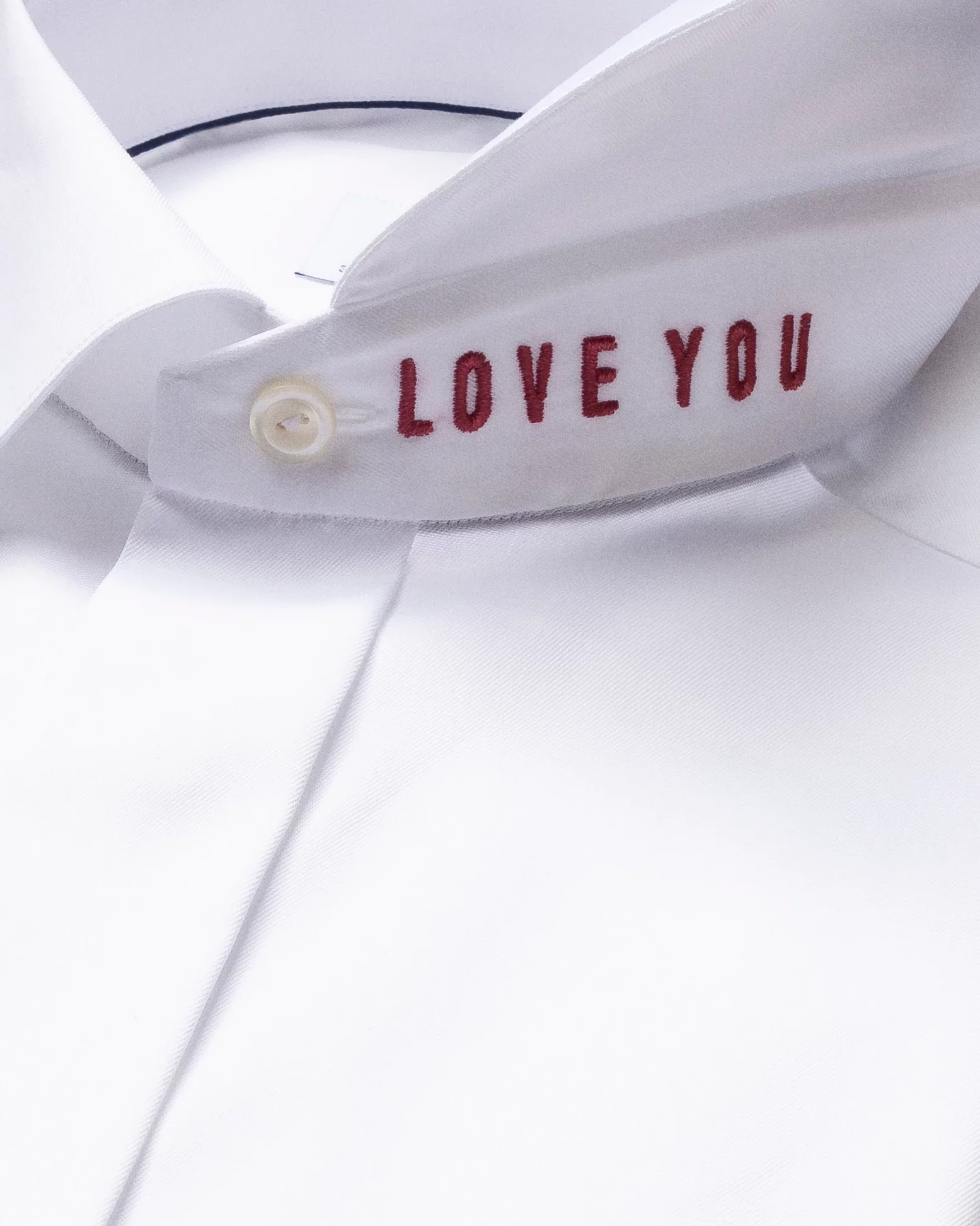 Eton - white love embroidery tuxedo shirt