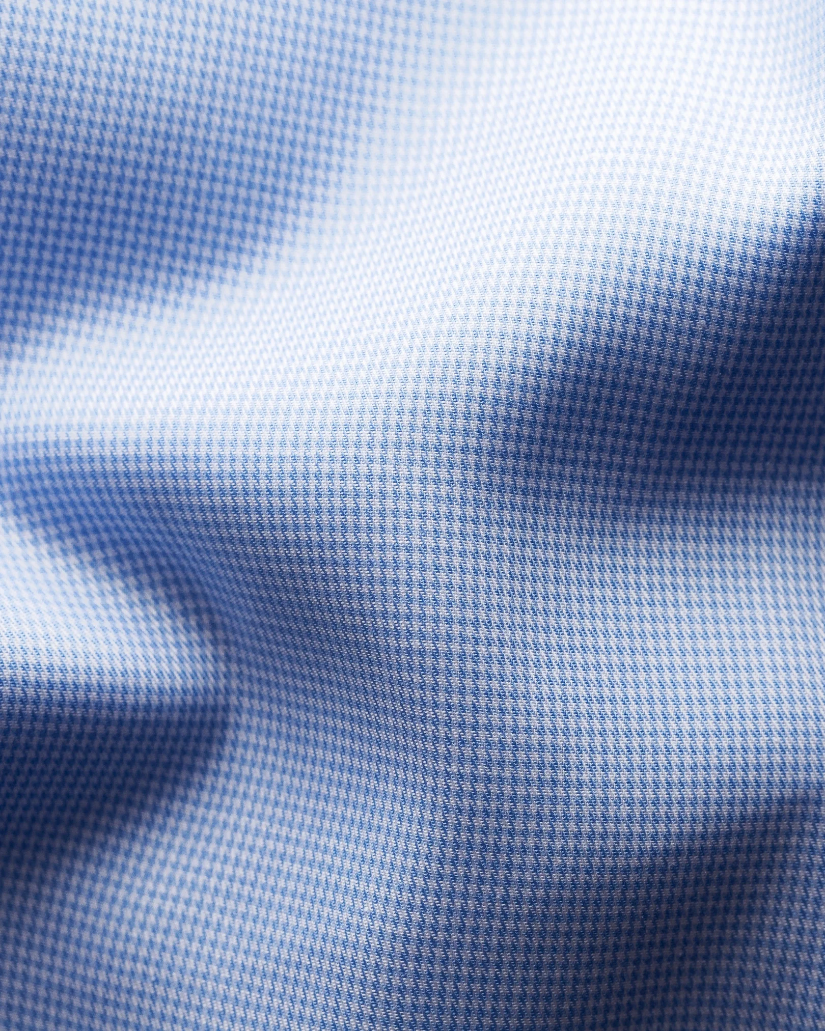 Eton - light blue houndstooth fine twill shirt