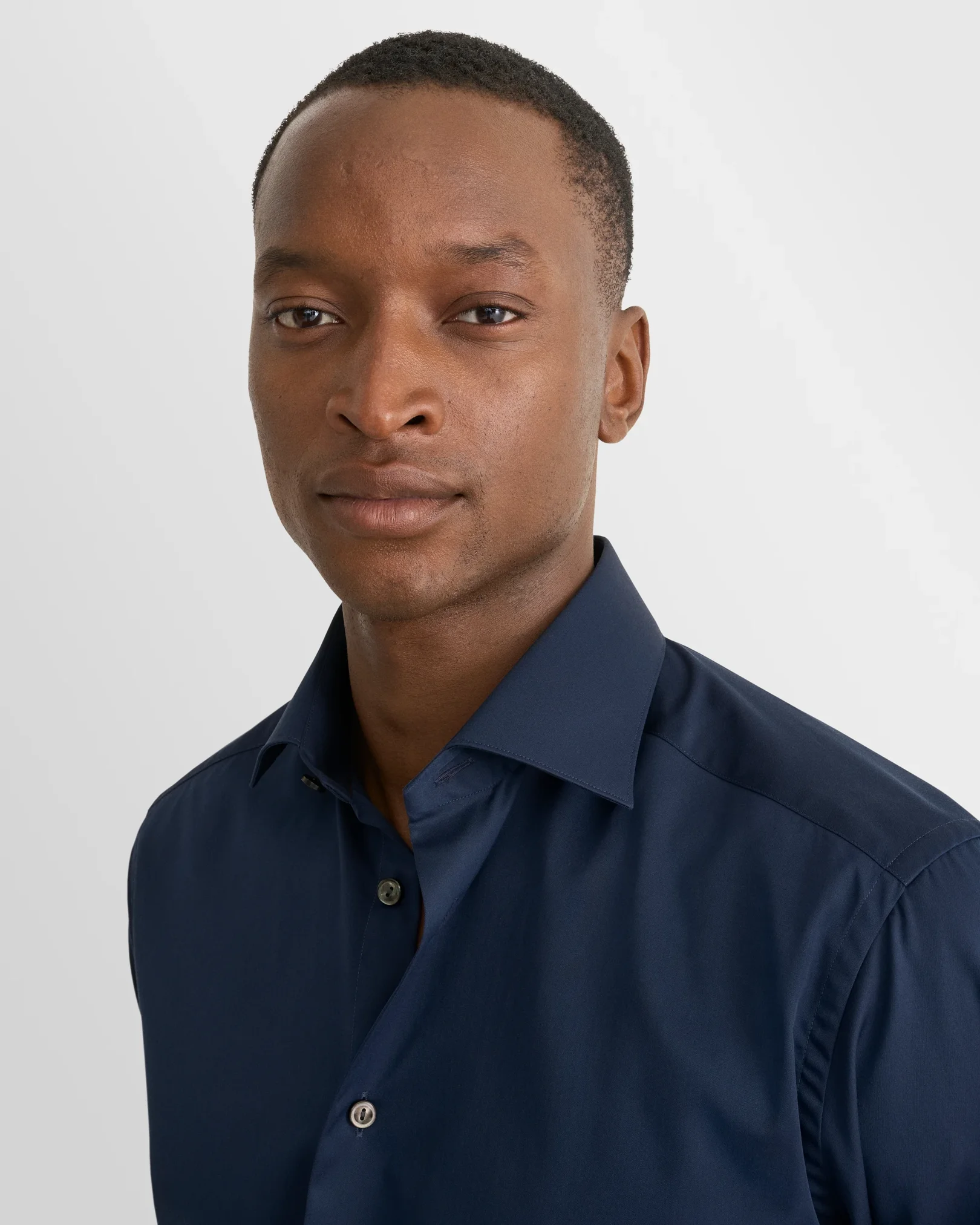 Eton - navy blue twill elevated shirt