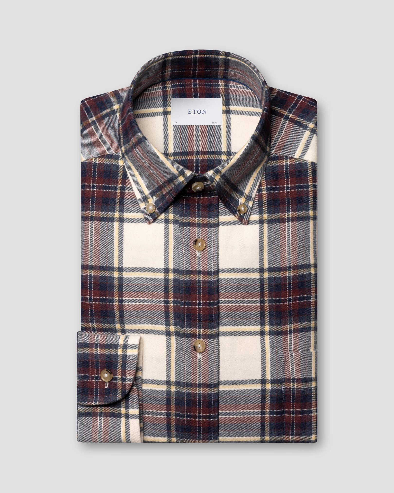 Eton - Plaid Check Flannel Shirt