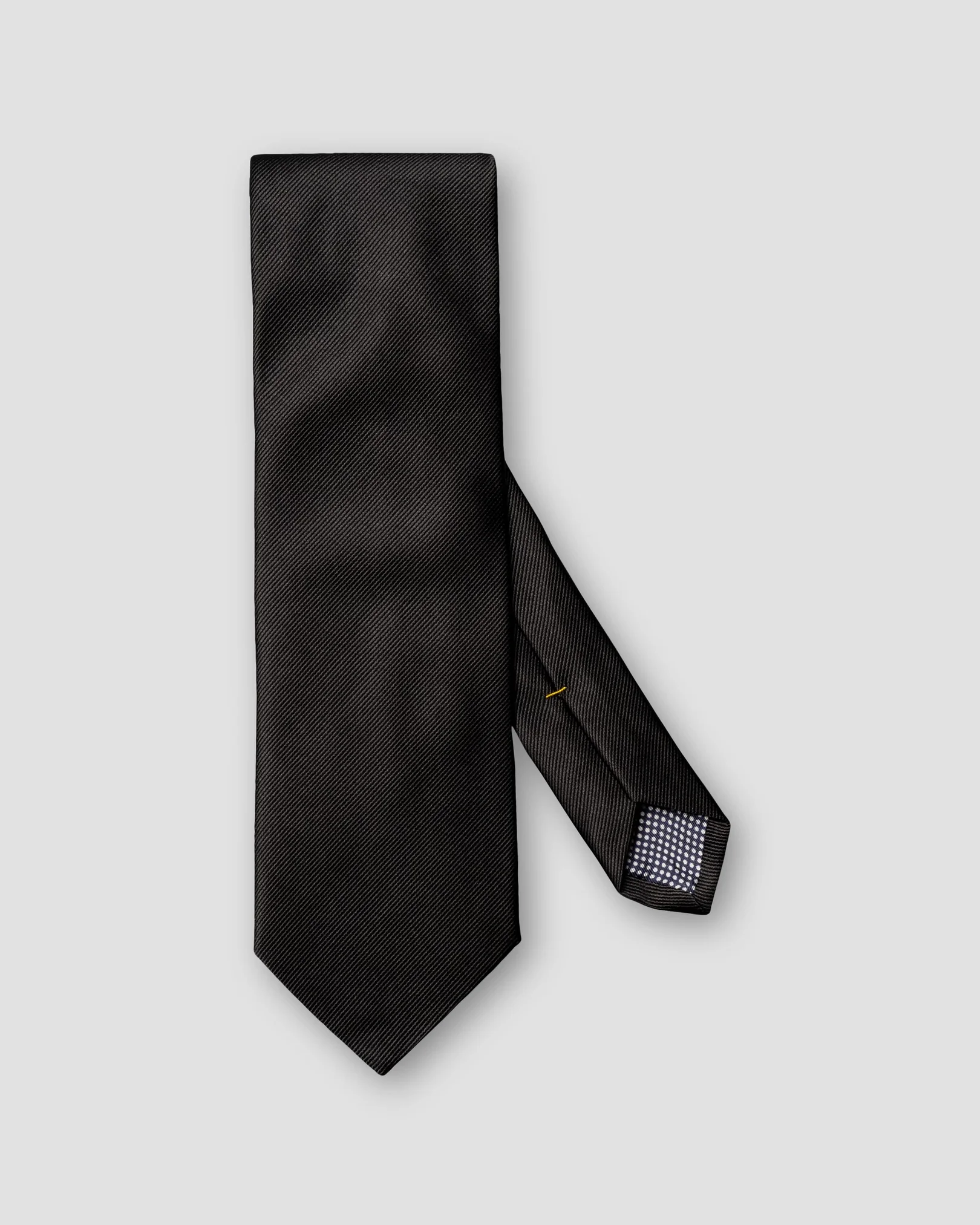 Eton - black solid silk twill tie