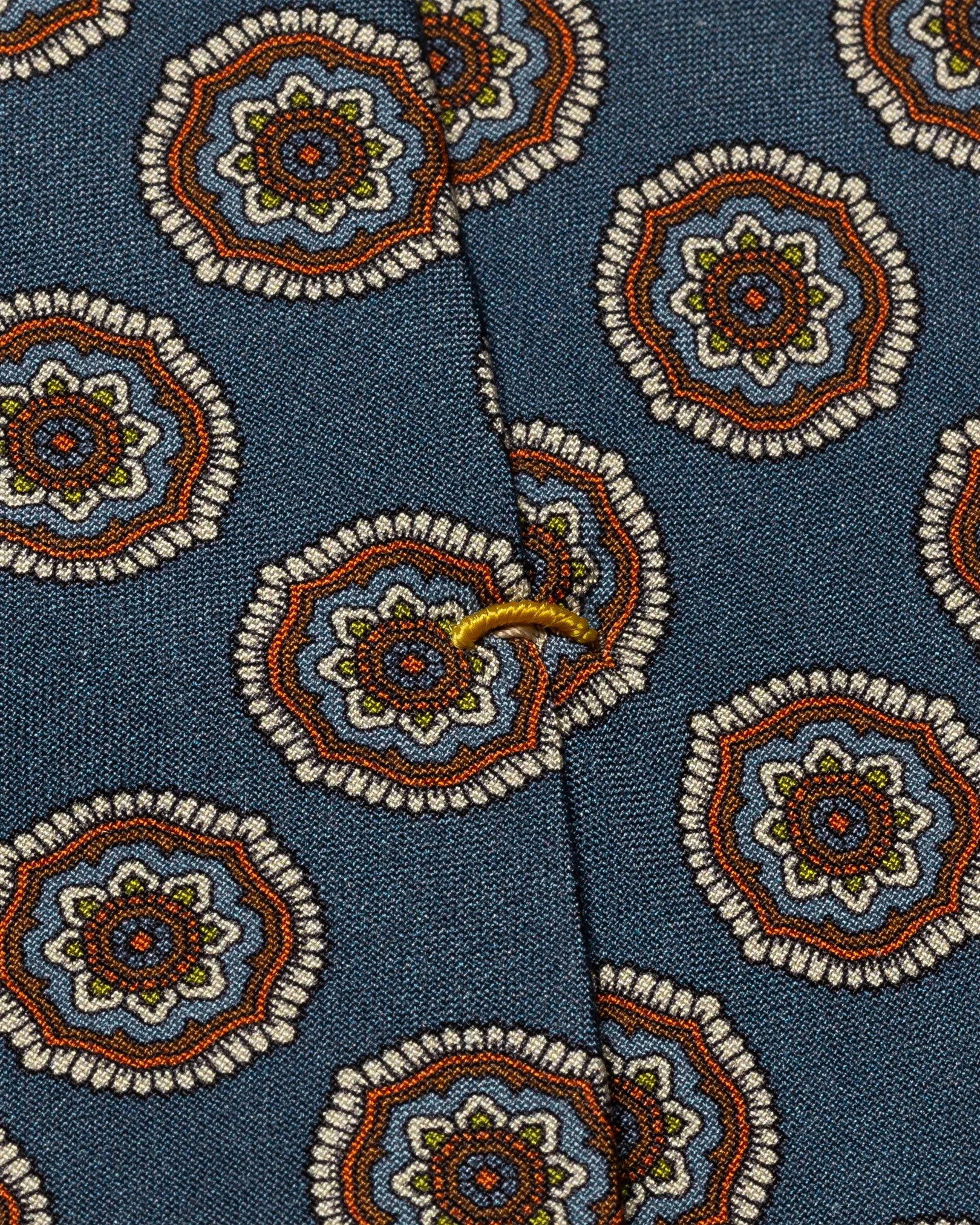 Eton - blue geometric silk tie print