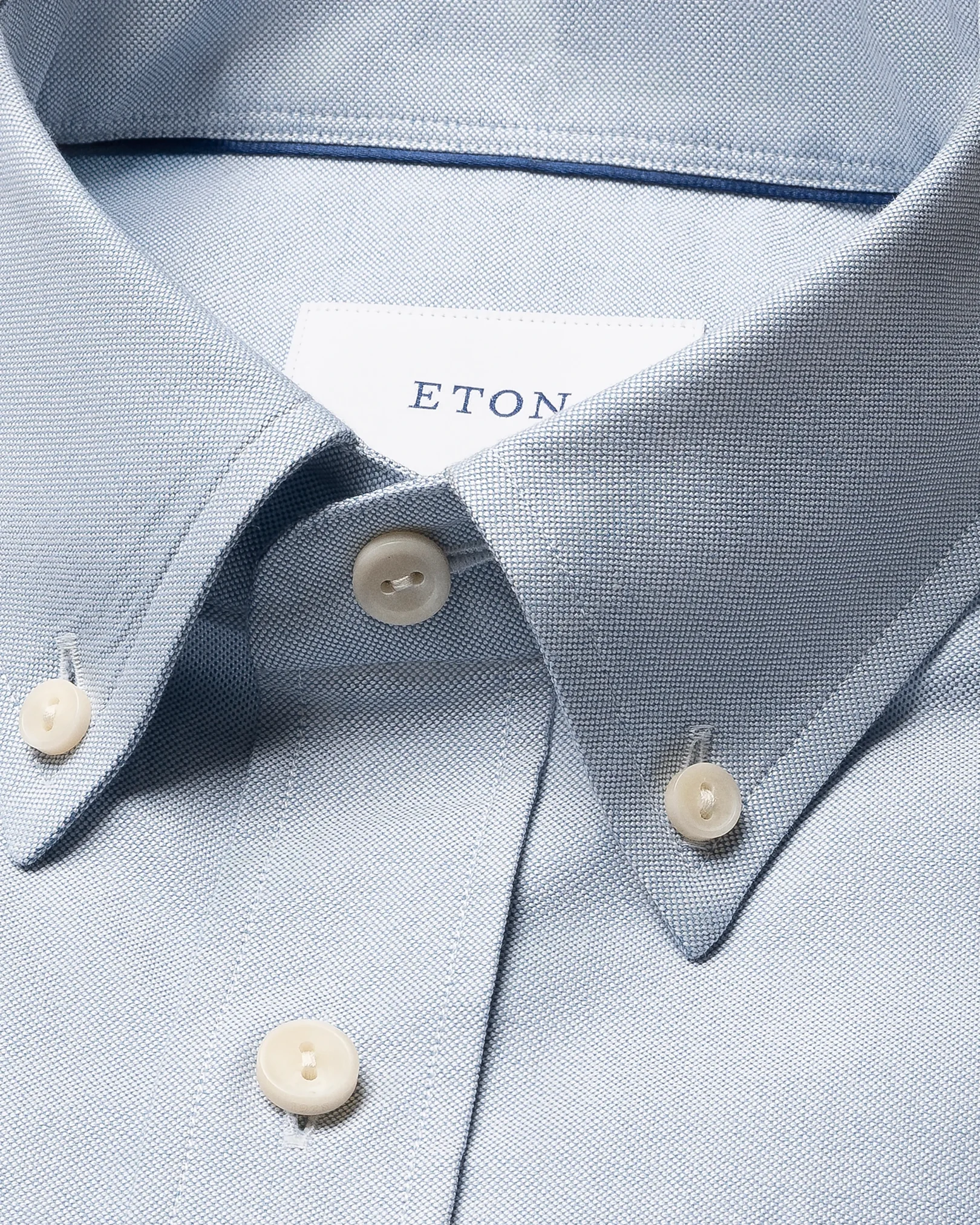 Eton - light blue solid oxford shirt