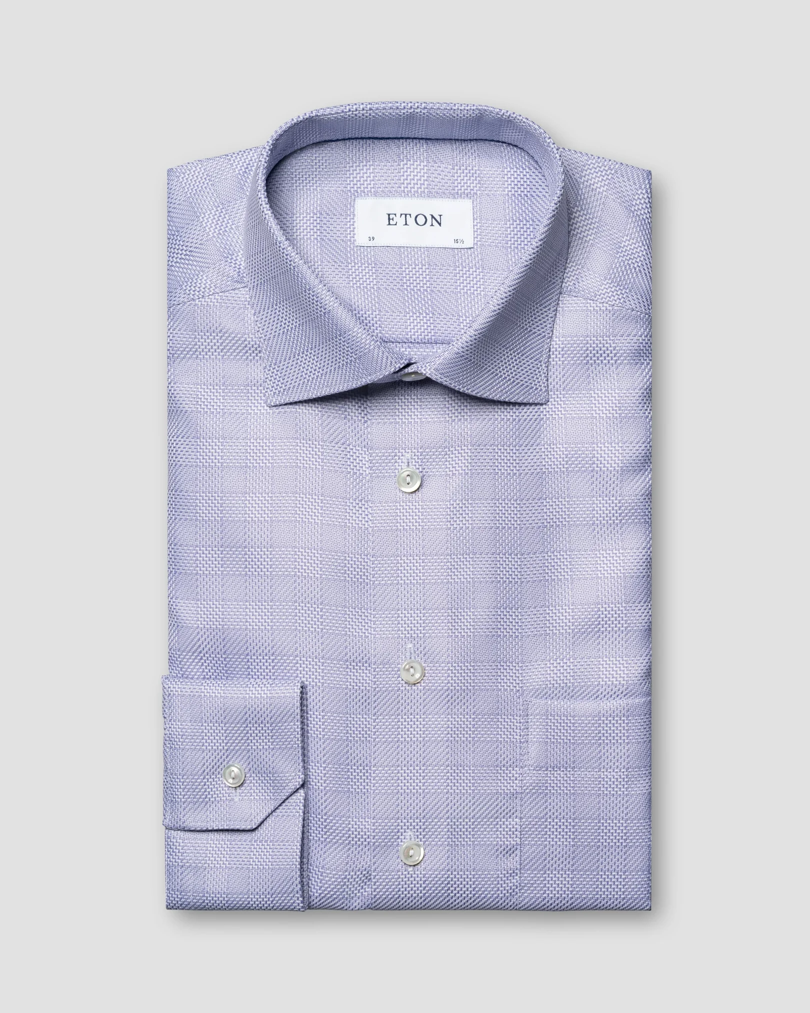 Light Purple Checked King Twill Shirt