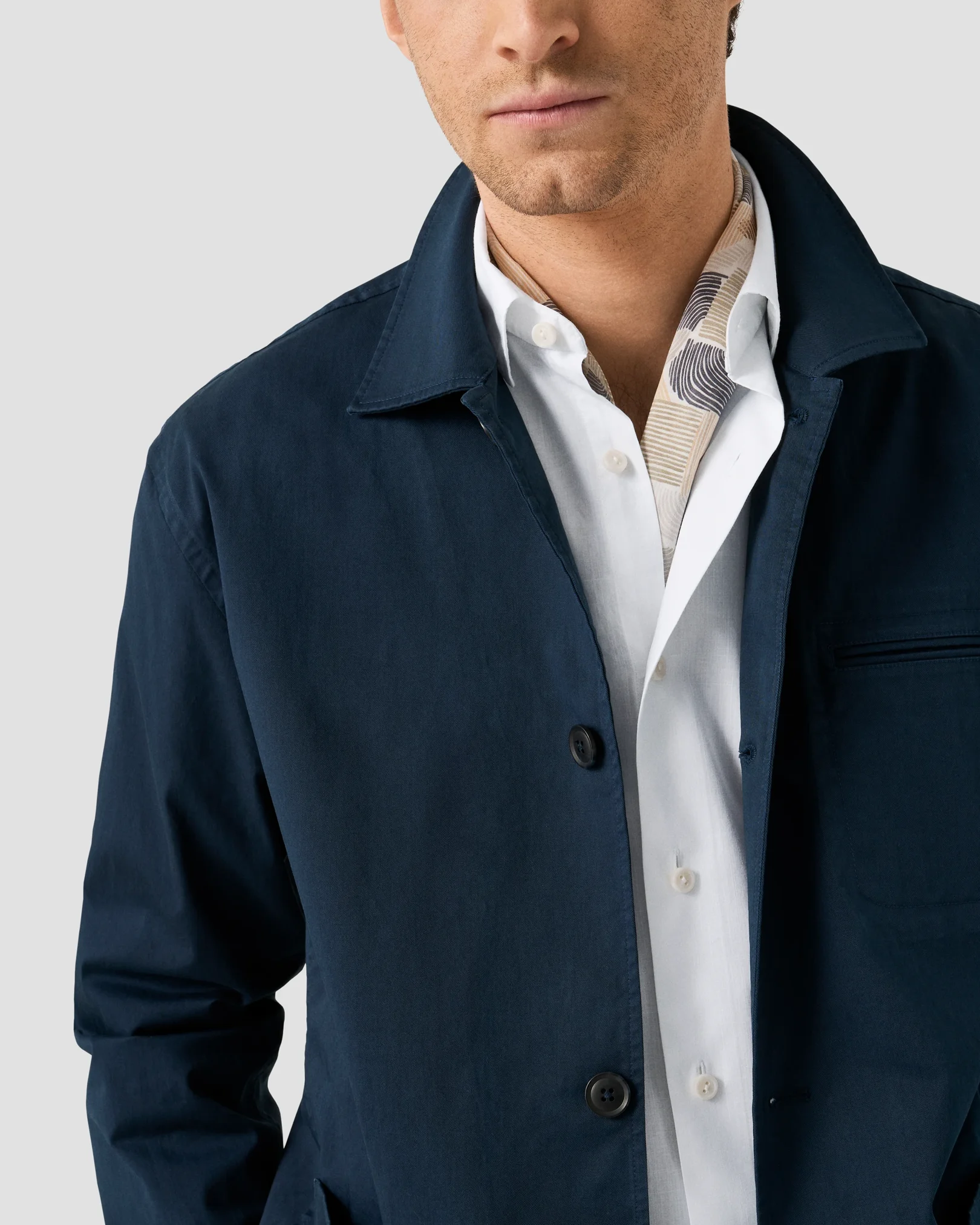 Eton - solid chambray shirt