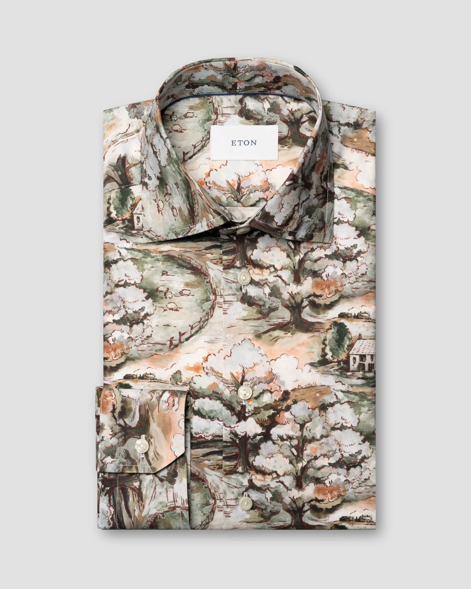 Eton - Handpainted Motif Twill Shirt