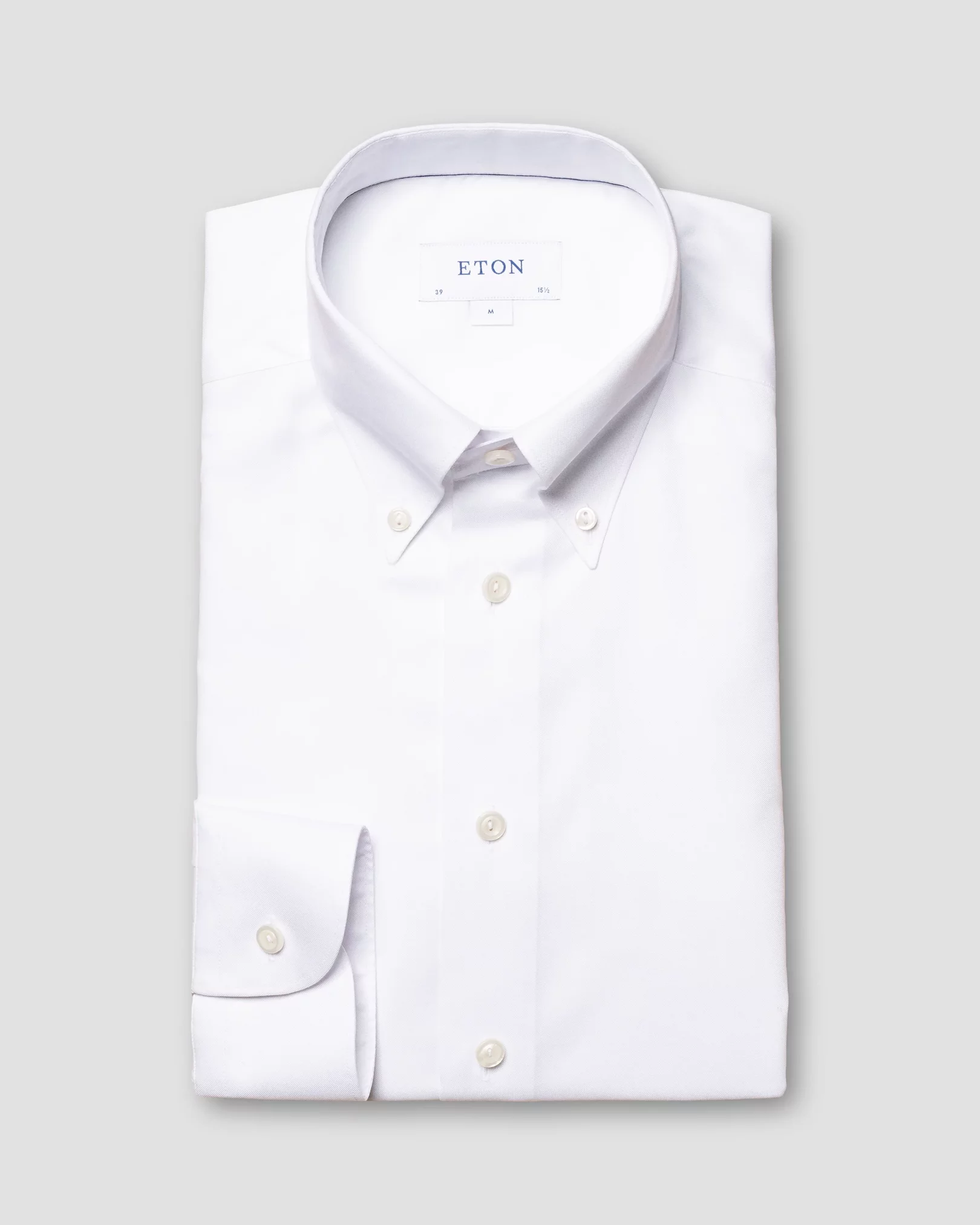 White Wrinkle-Free Oxford Shirt - Eton