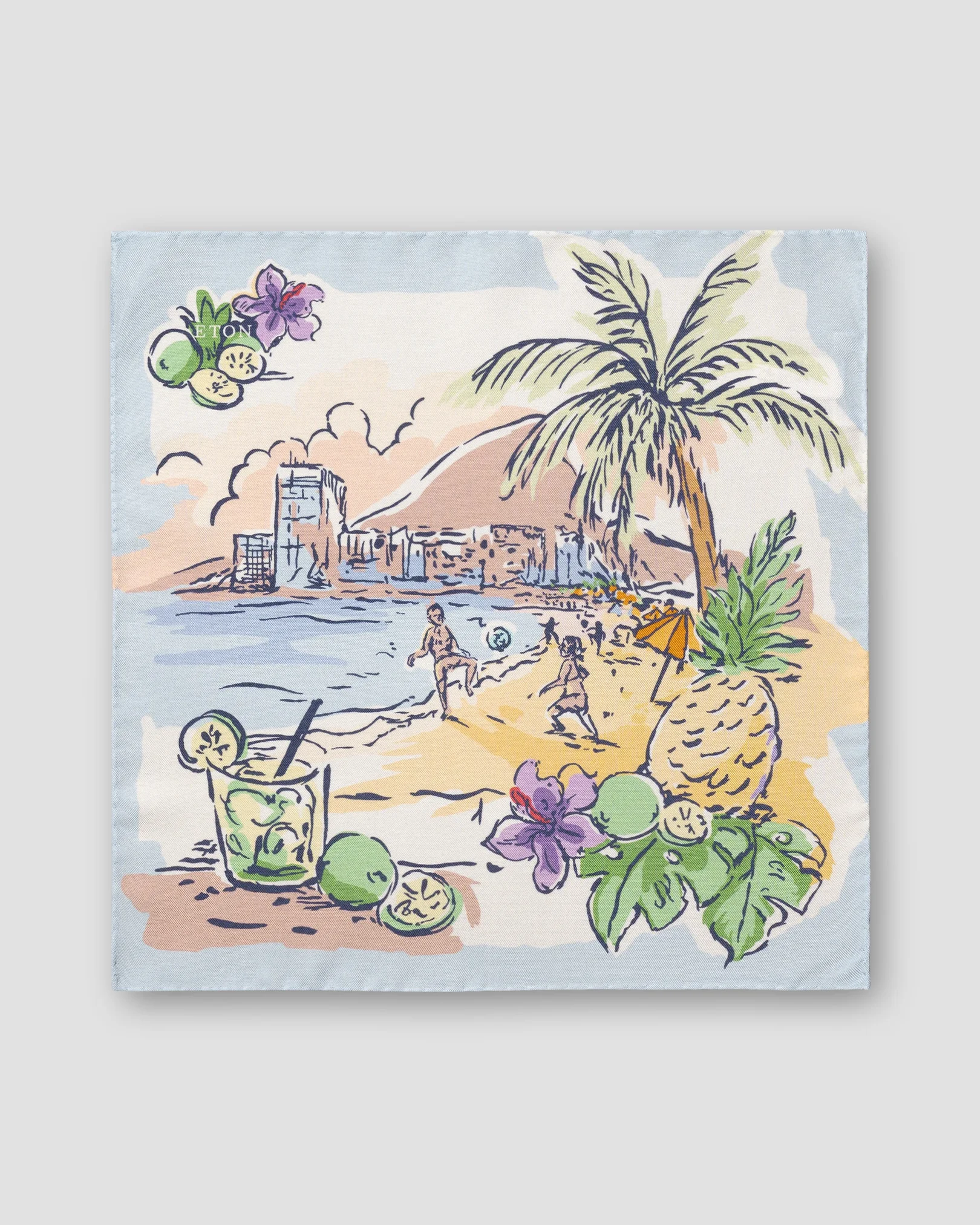 Eton - painting oxford silk pocket square