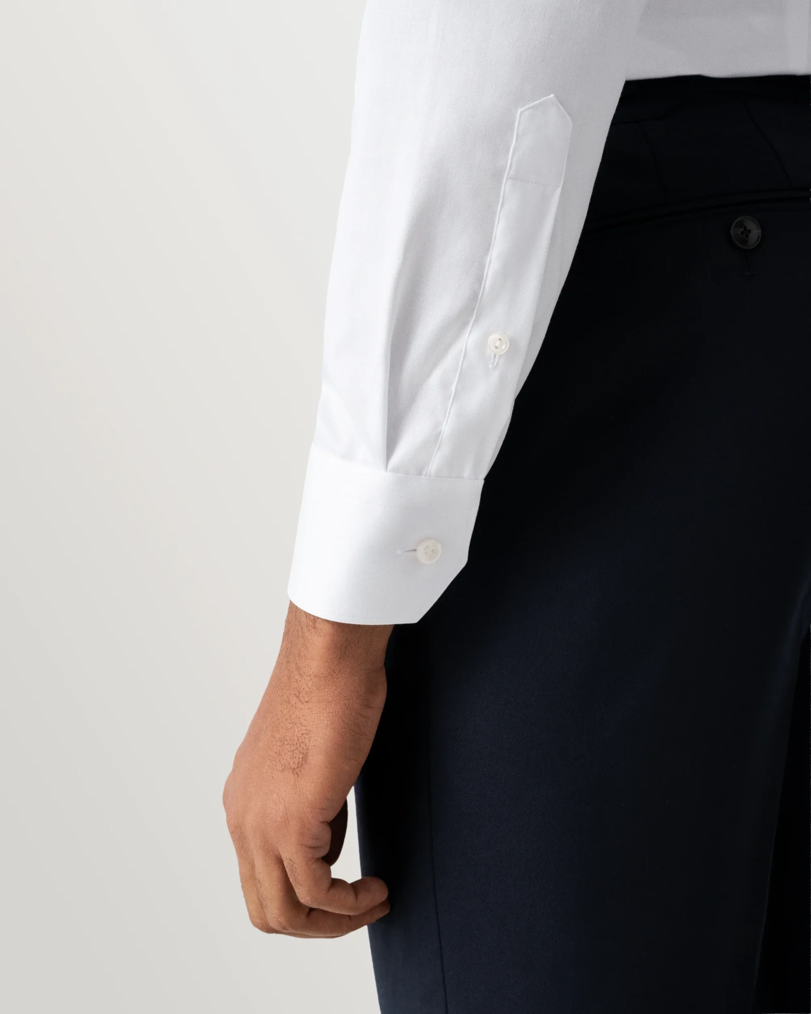 Eton - white solid twill shirt