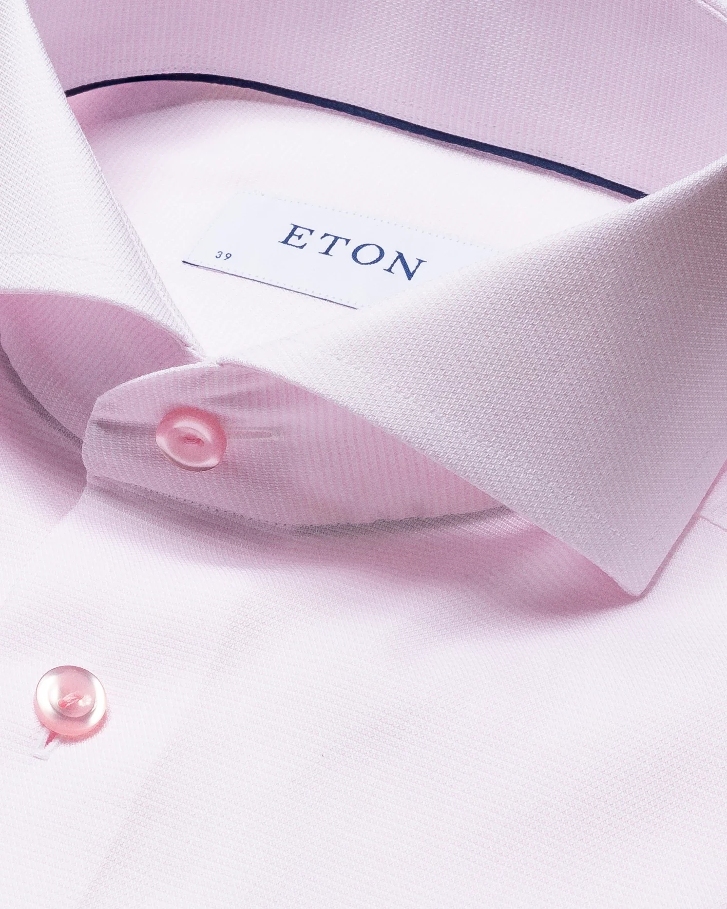 Eton - pink twill shirt extreme cut away
