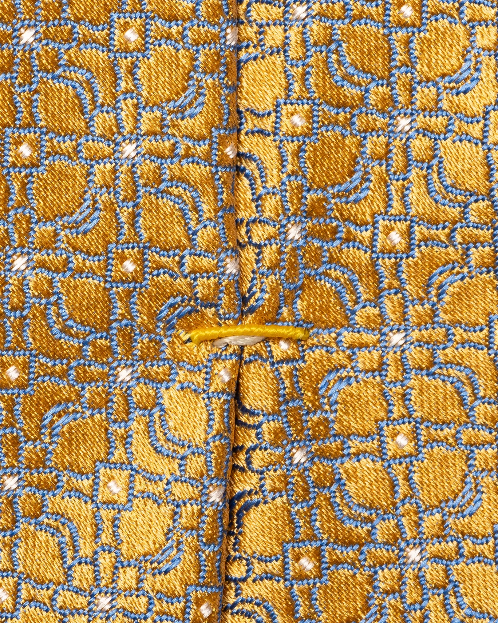 Eton - yellow floral woven silk