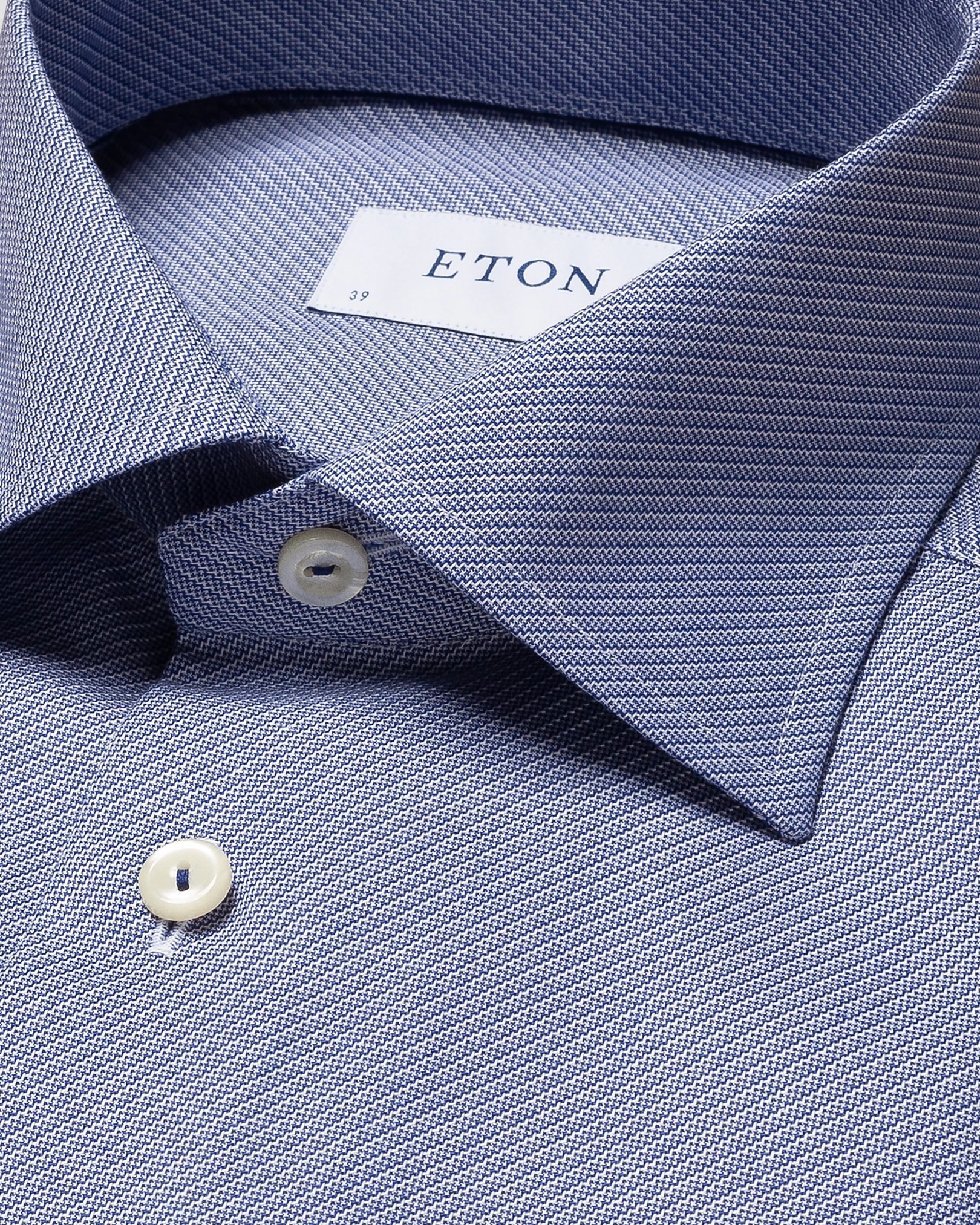 Eton - navy blue twill shirt