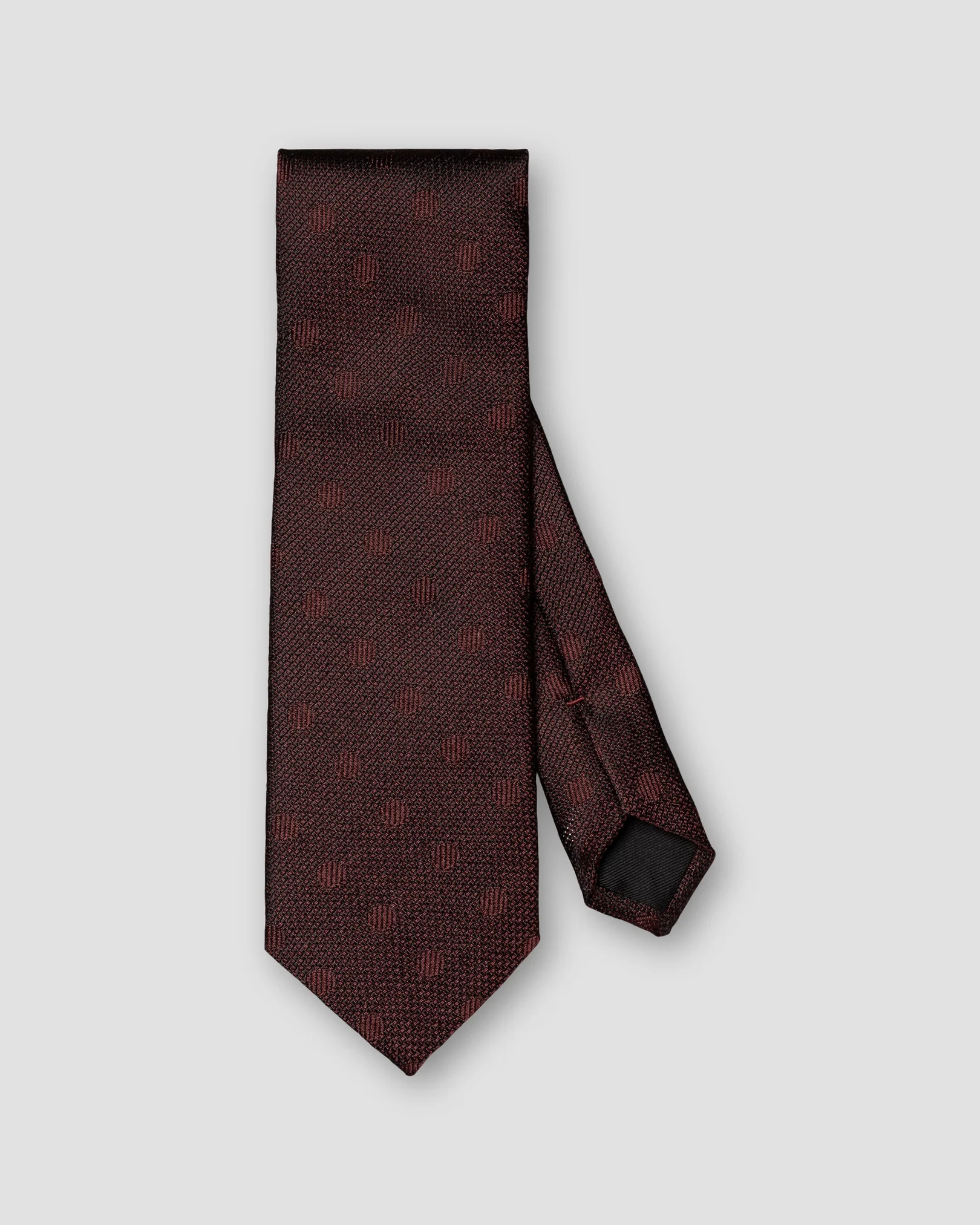 Eton - dark red polka dot grenadine silk tie