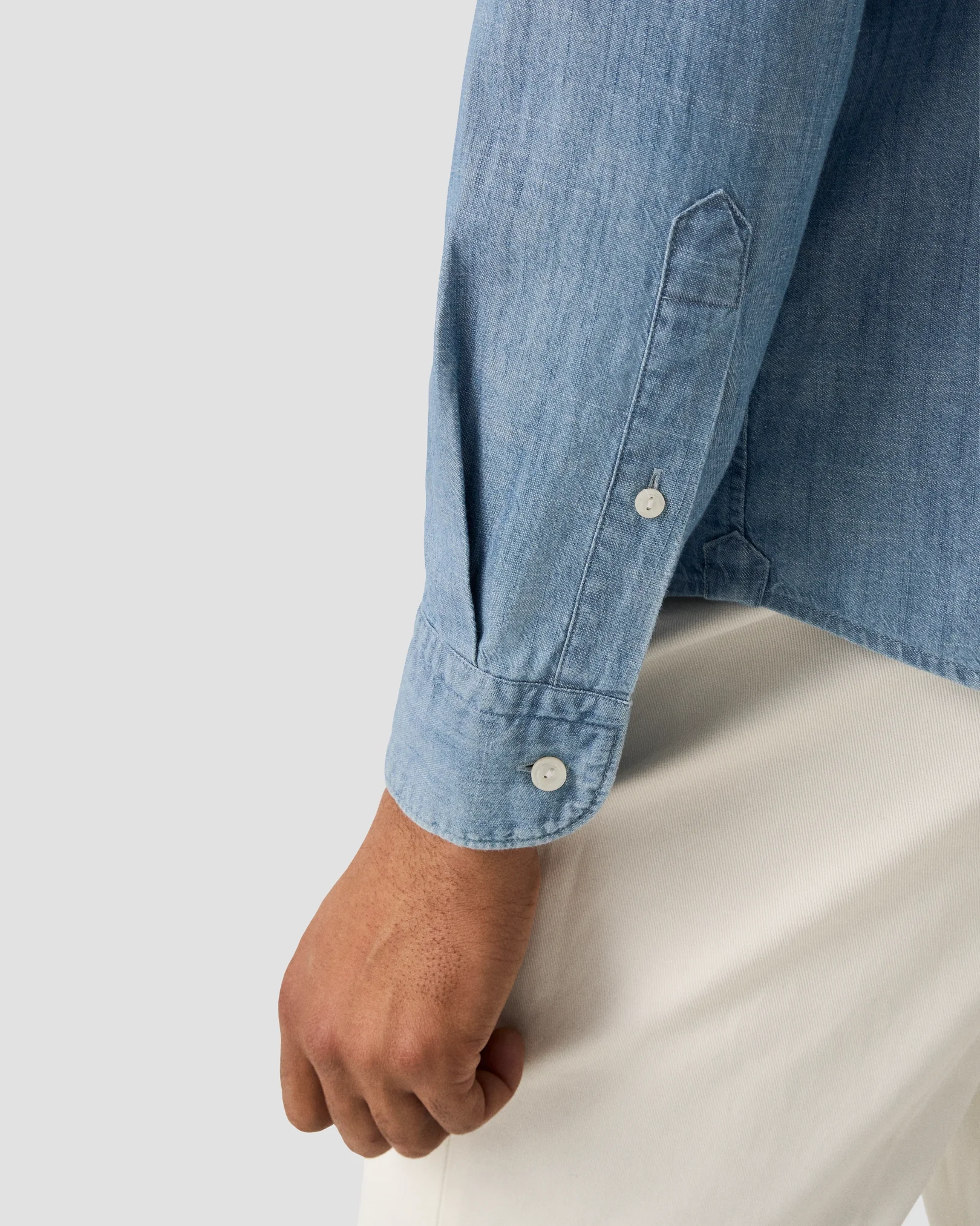 Eton - blue lightweight denim shirt