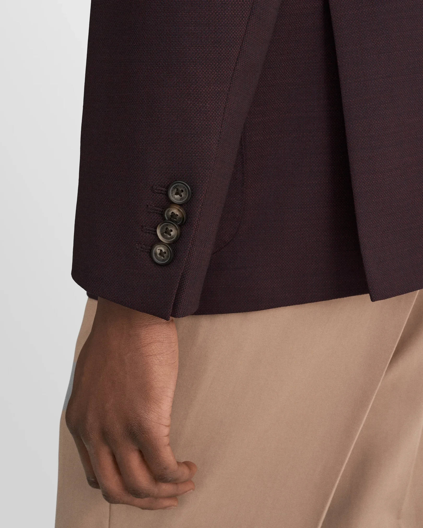 Eton - dark red lana tech structure soft jacket