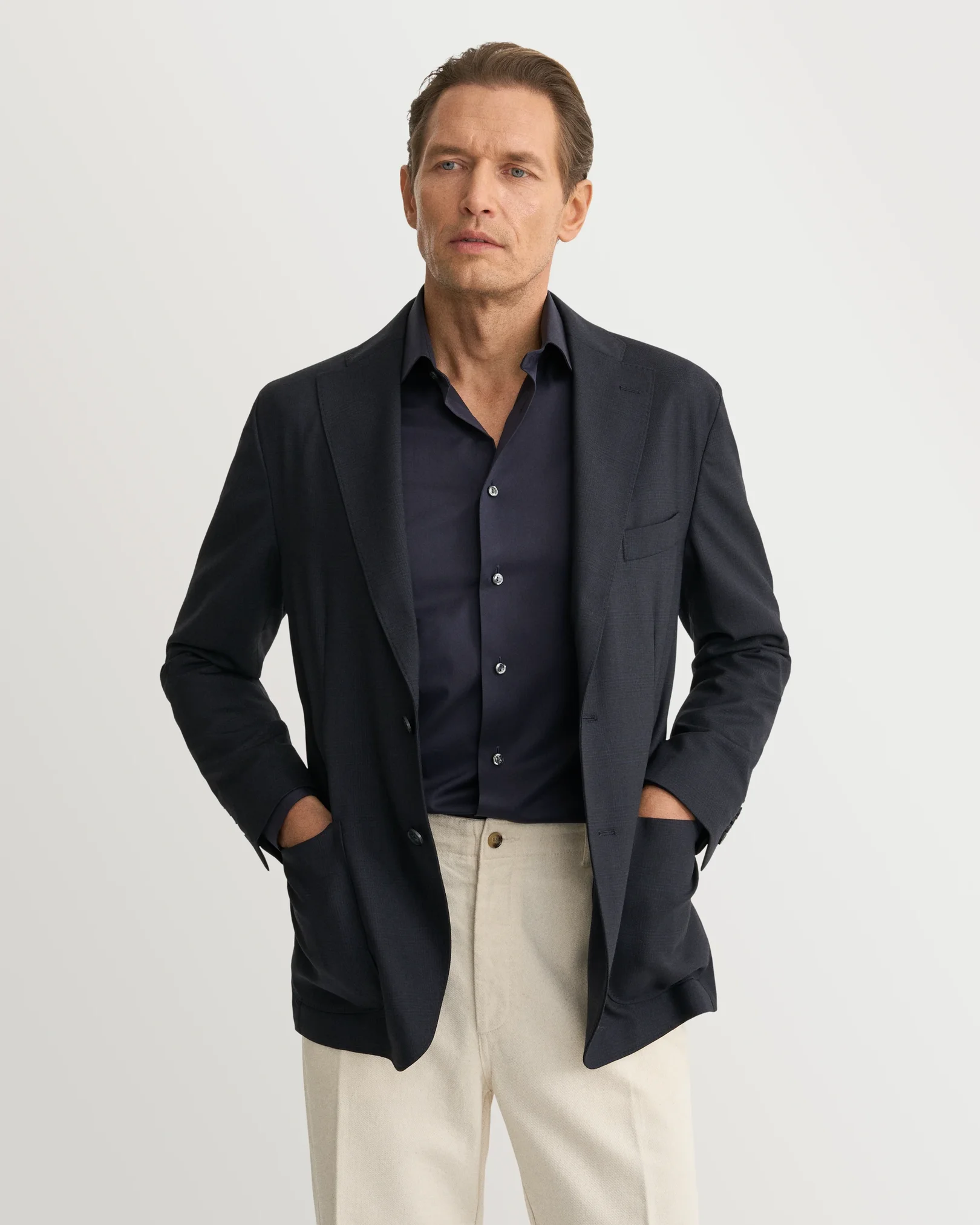 Eton - Dunkelblaues Signature-Twill-Hemd