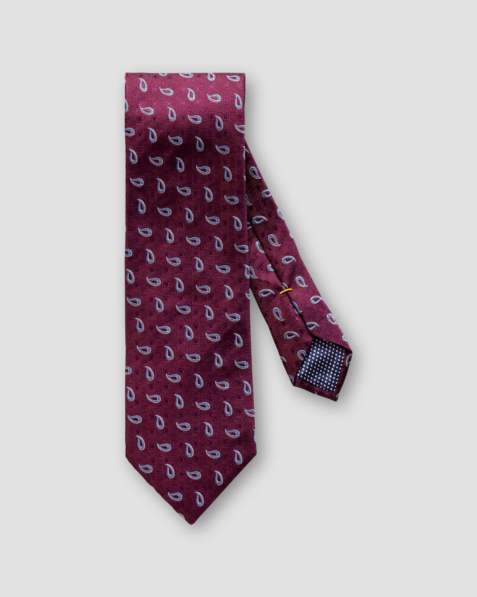 Eton - burgundy light blue paisley tie