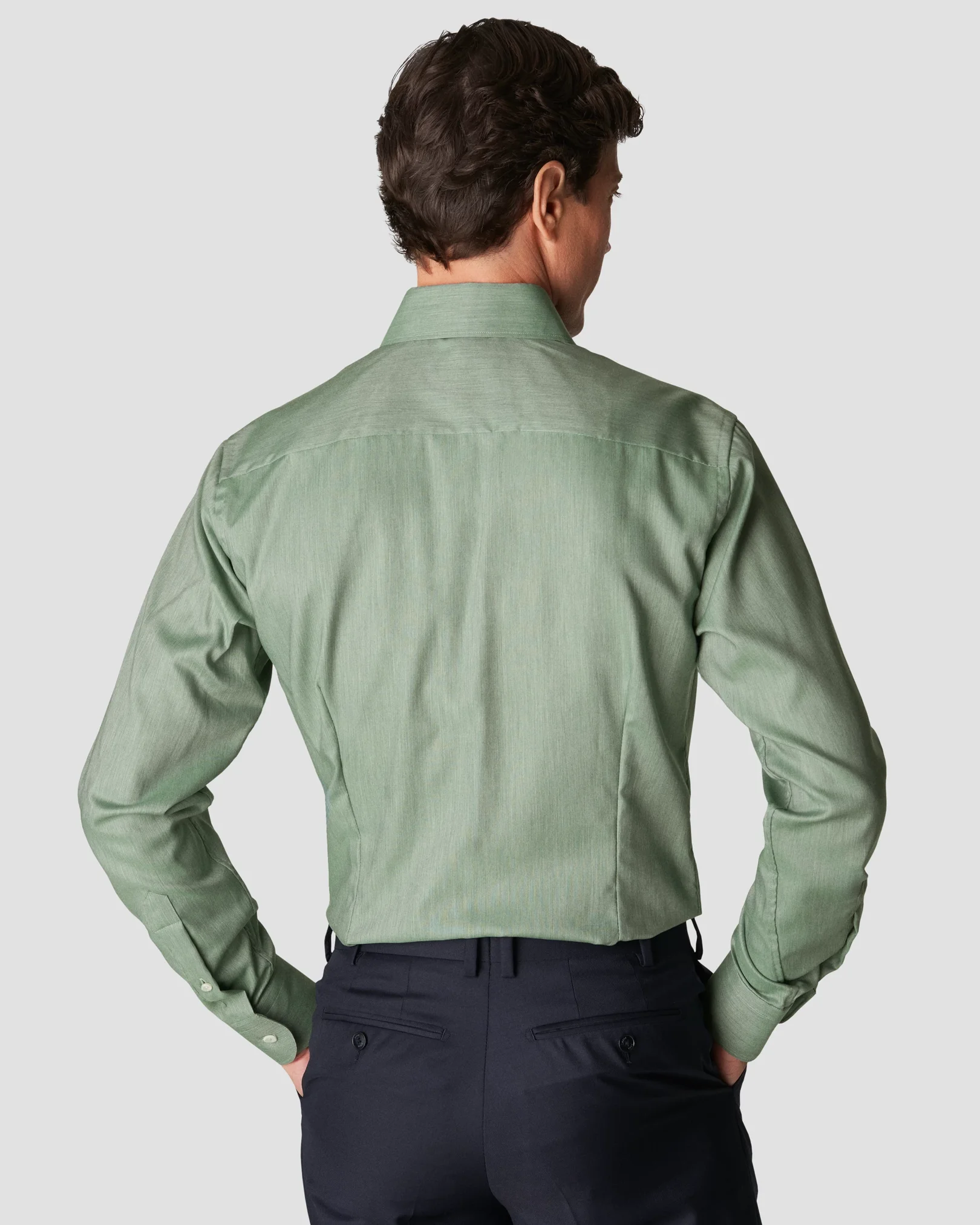 Green Wrinkle Free Oxford Shirt Eton