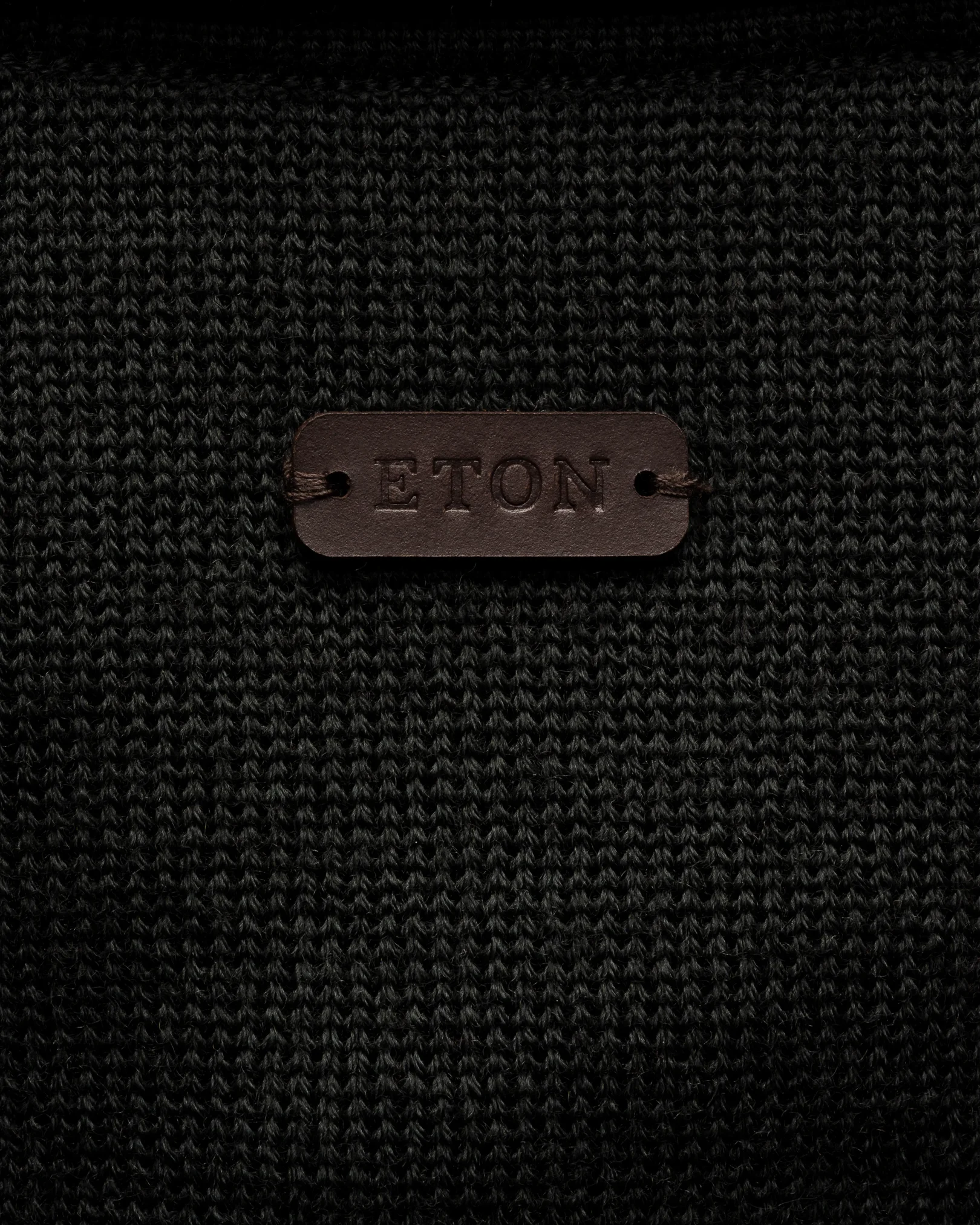 Eton - dark green merino milano knit overshirt