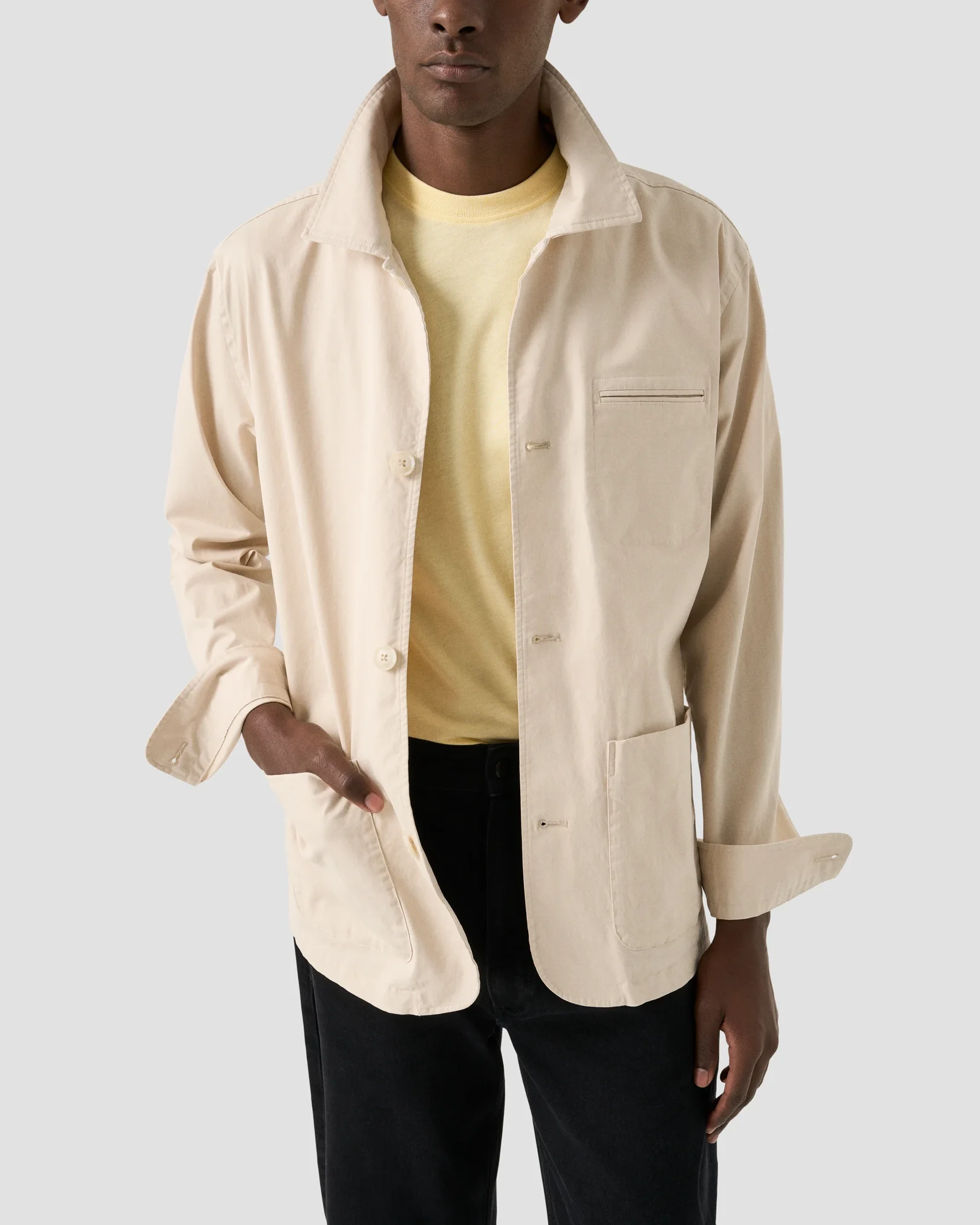 Eton - yellow single jersey supima t shirt