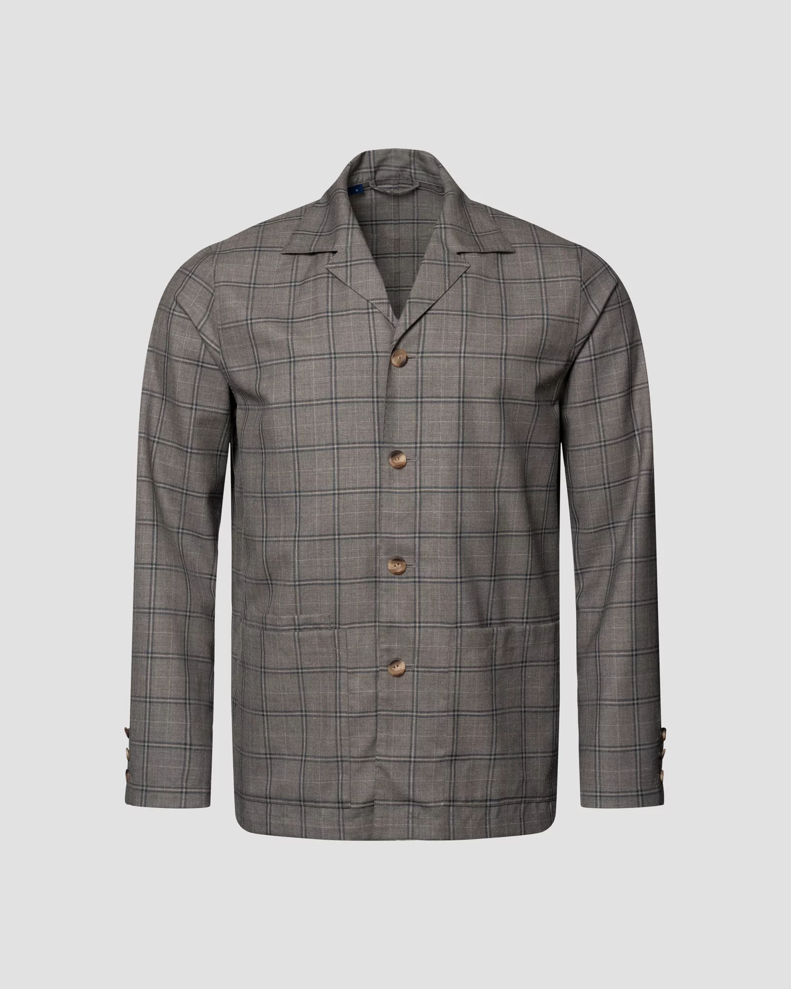 Eton - dark grey checked overshirt
