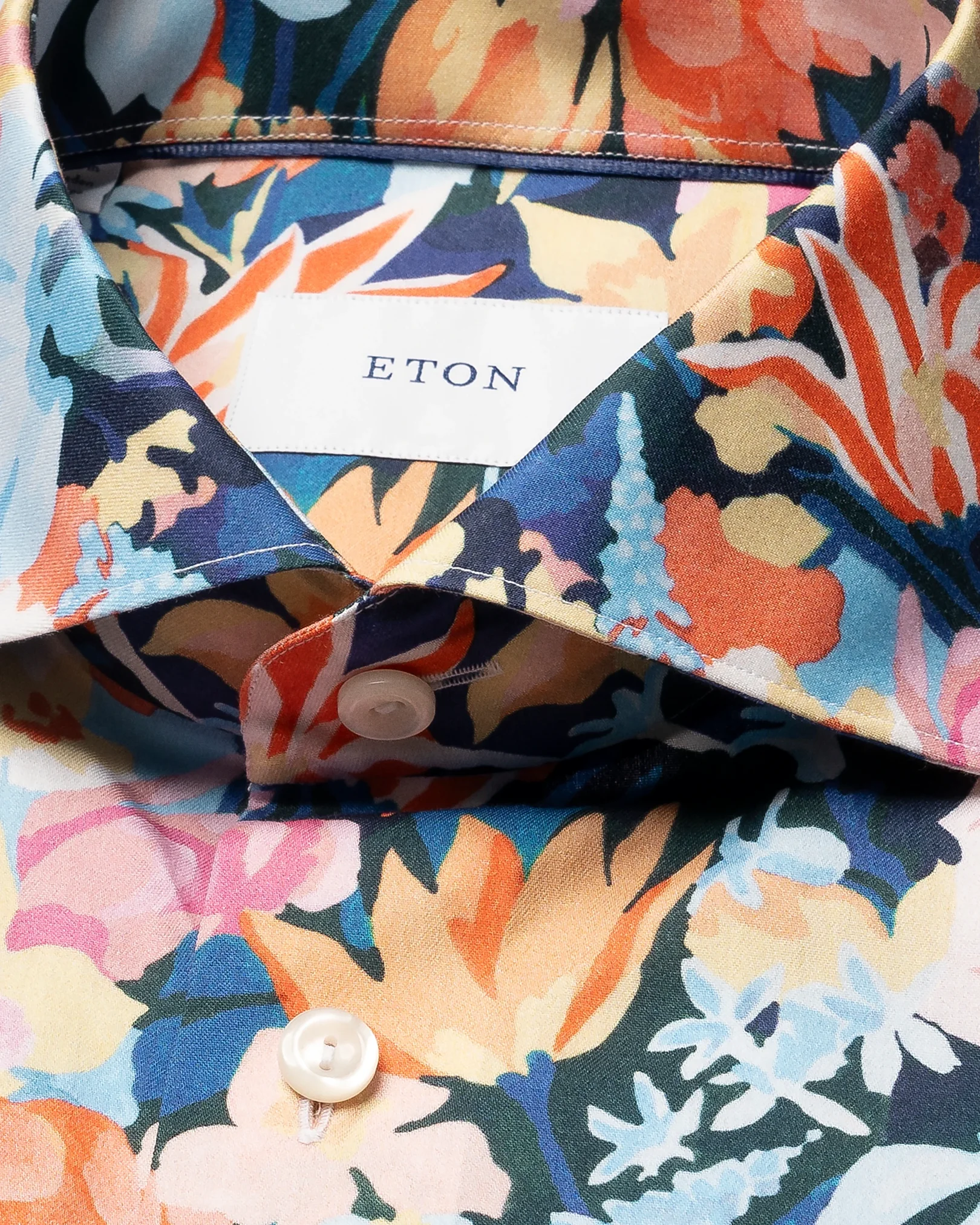 Eton - floral cotton tencel tm lyocell shirt
