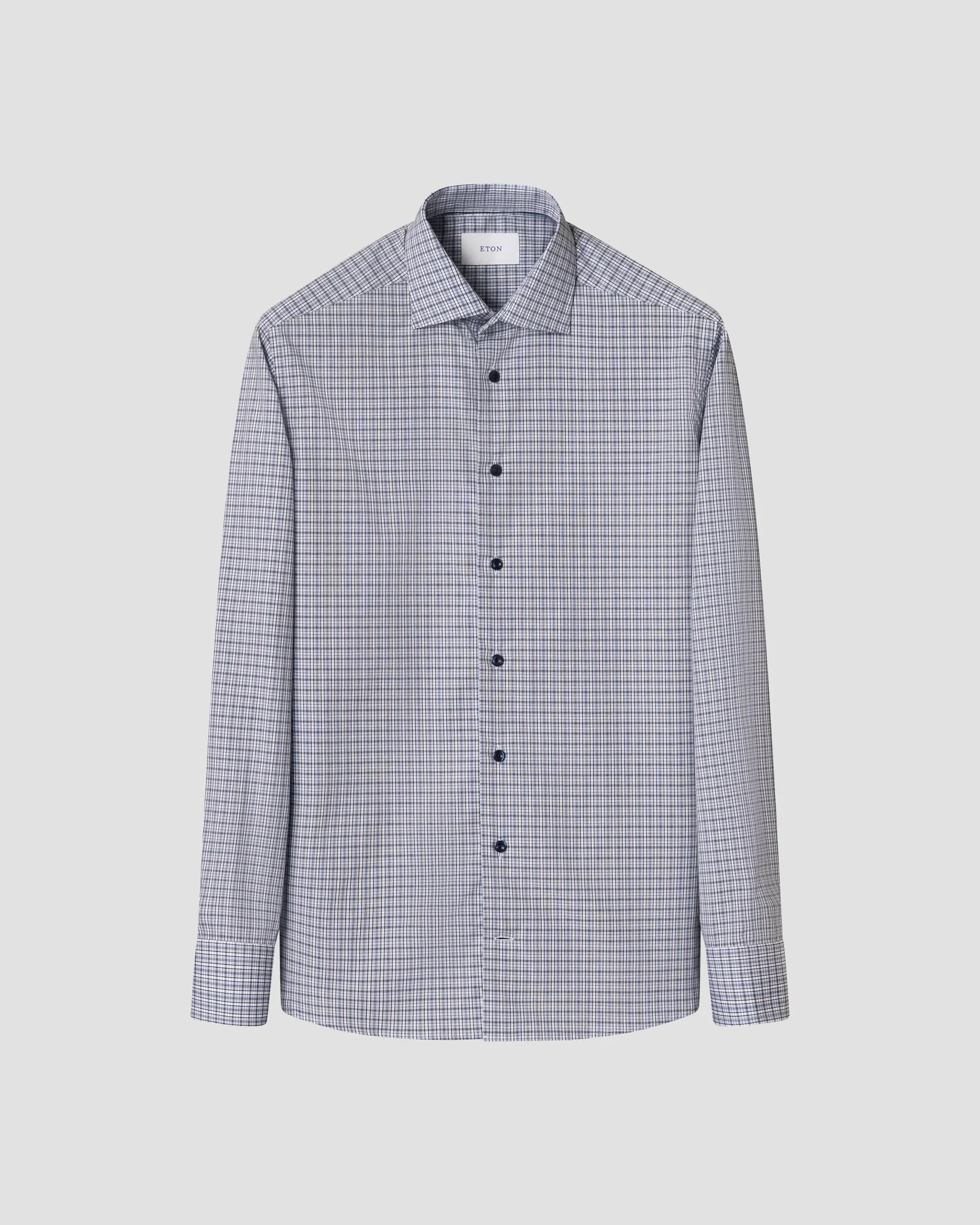 Eton - check fine twill shirt 260