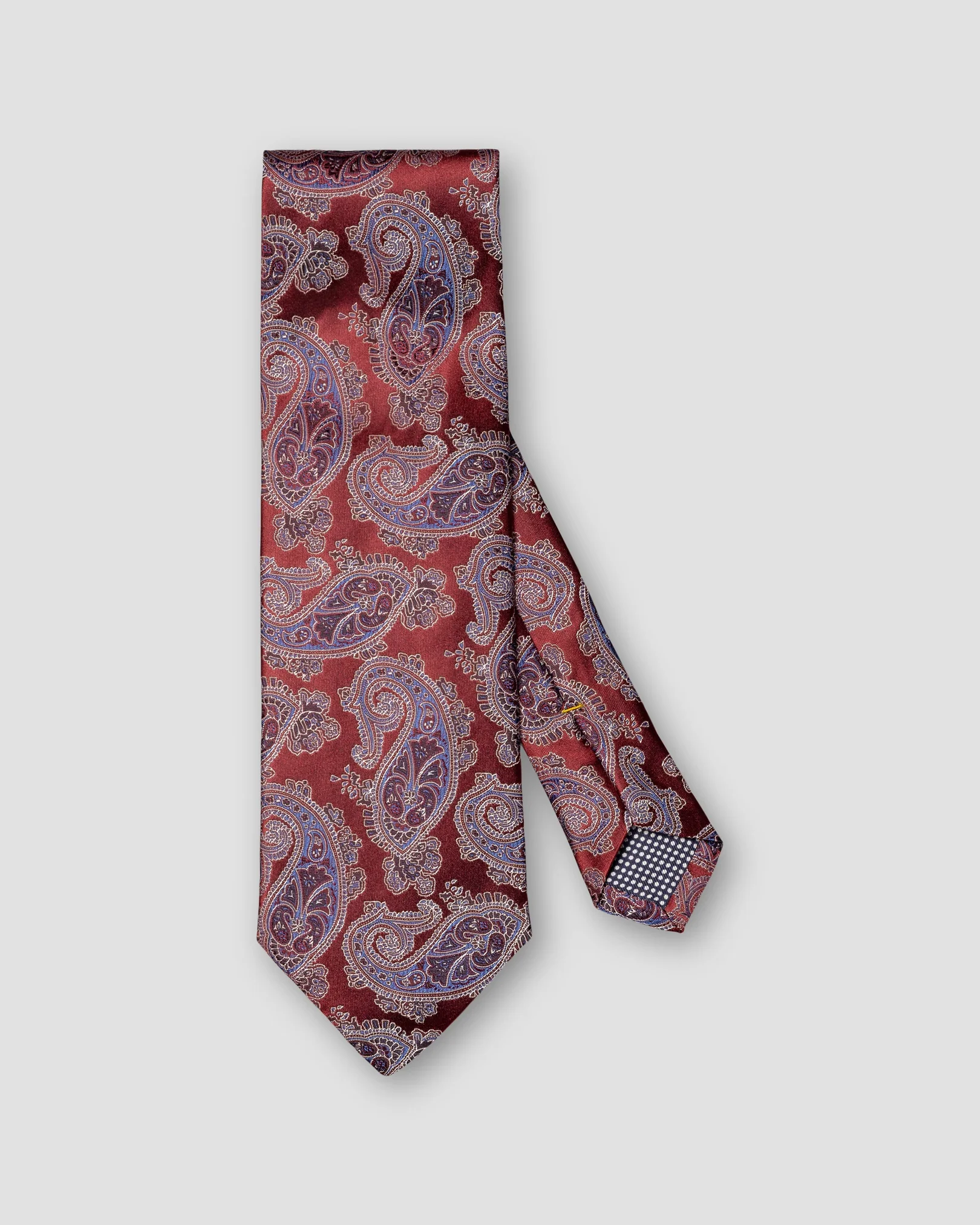 Eton - red paisley woven silk tie