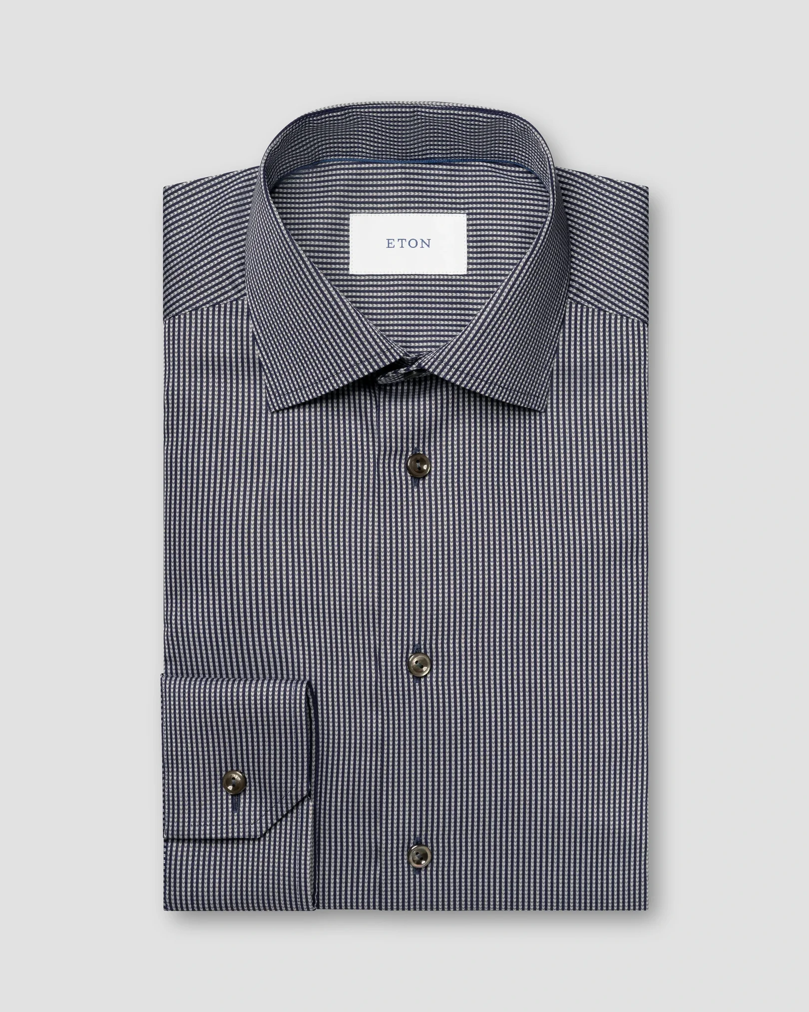 Eton - semi solid pique shirt