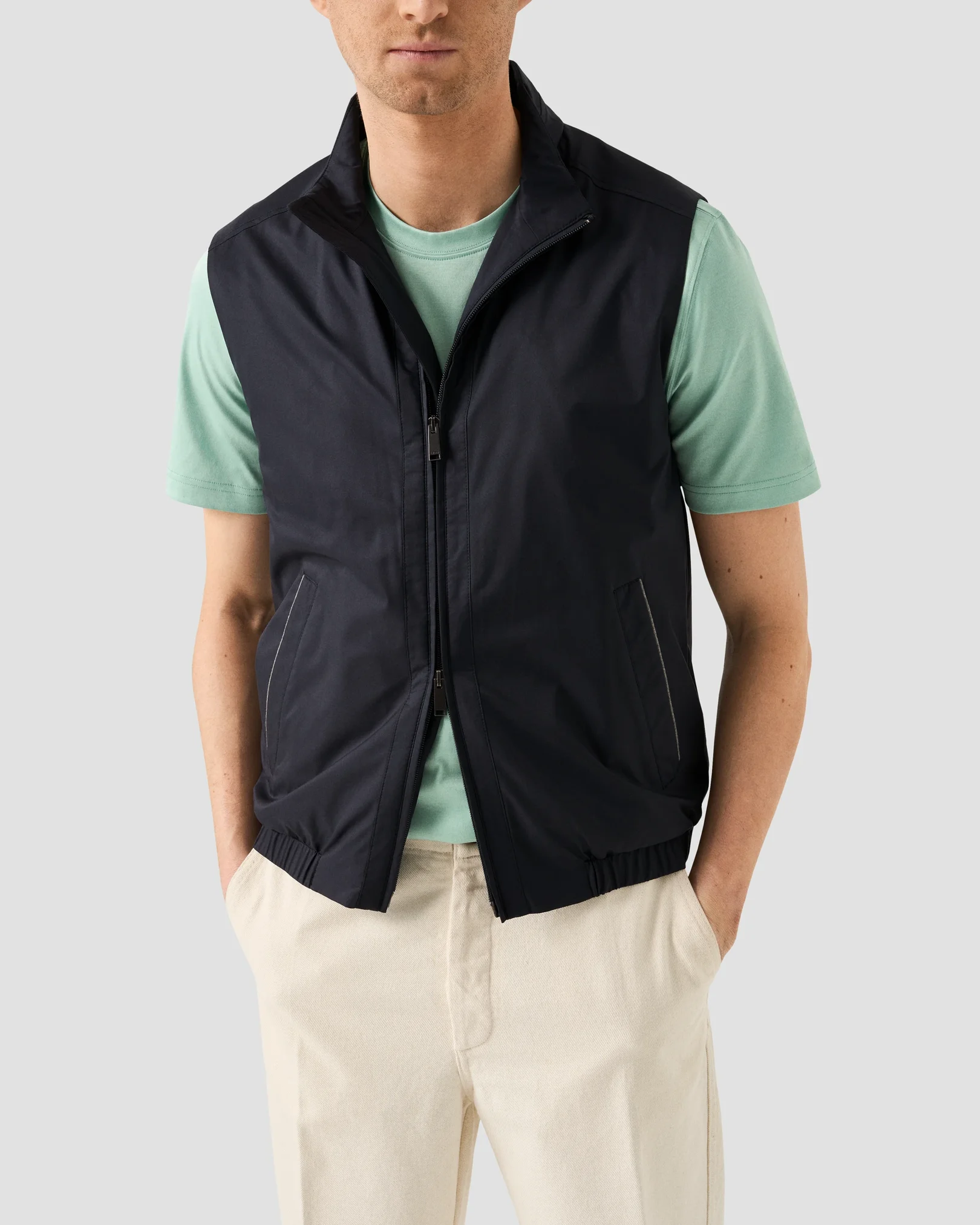 Eton - filo di scozia t shirt light green filo di scozia t shirt