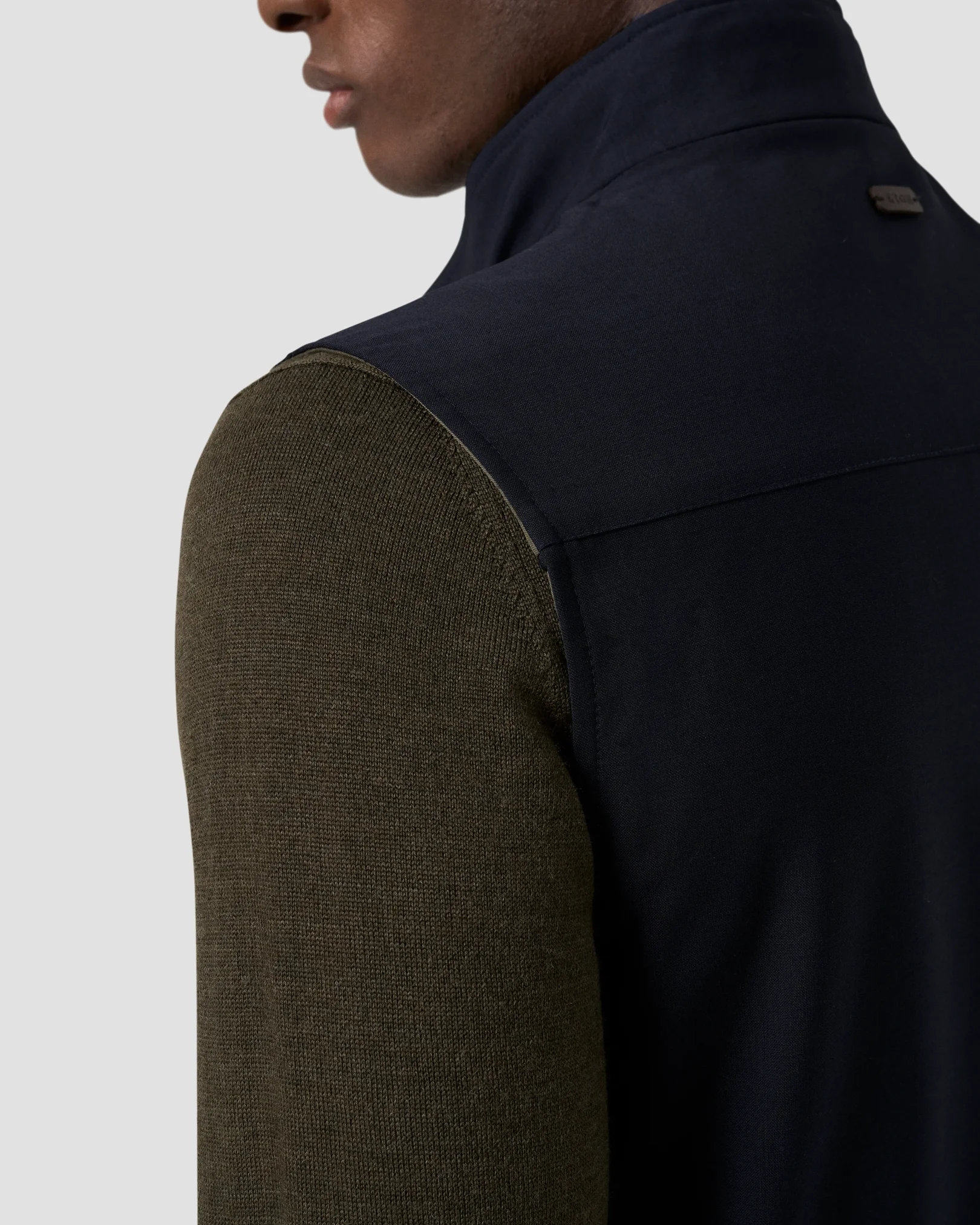 Eton - reversible vest navy