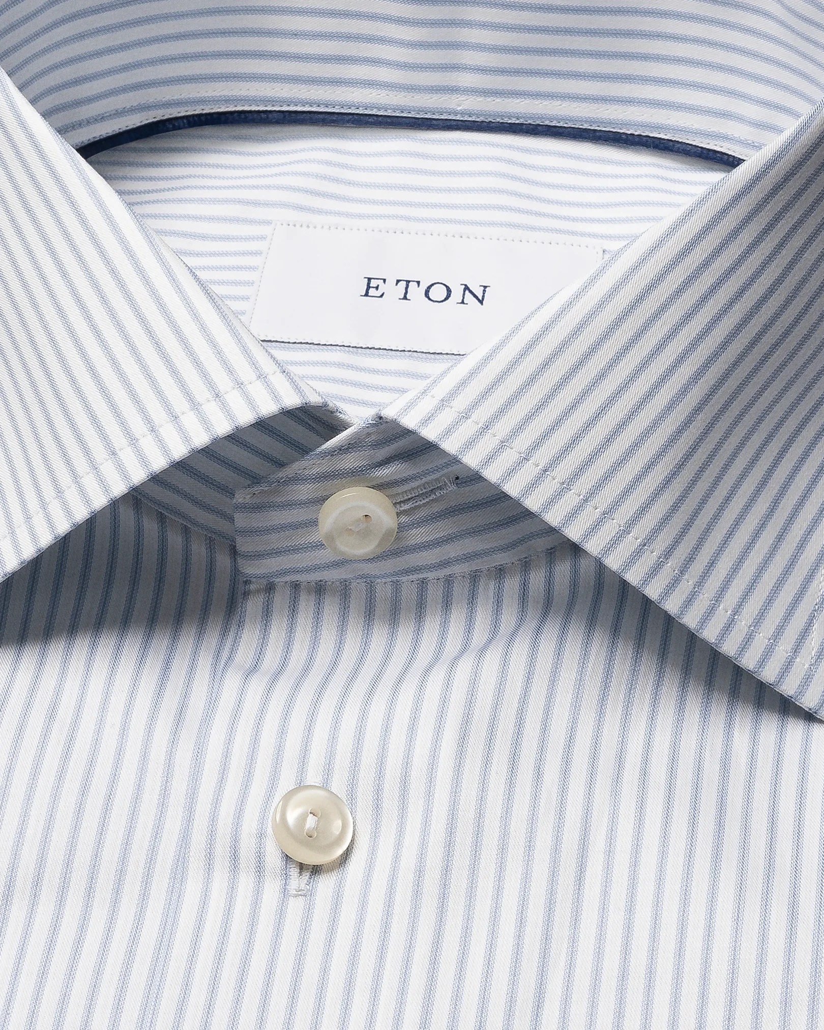 Eton - light blue stripe fine twill shirt