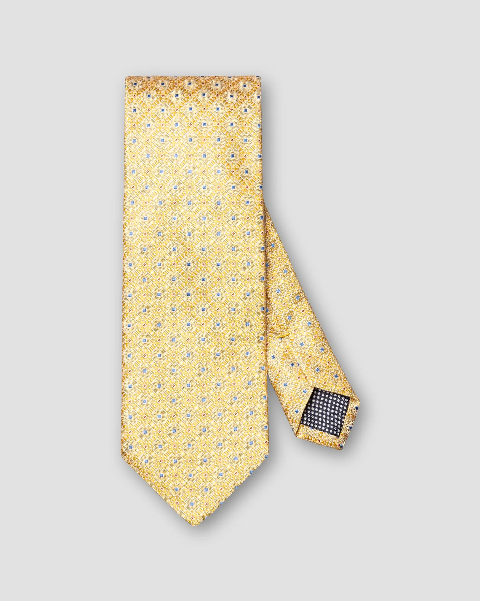 Eton - yellow medallion woven silk tie