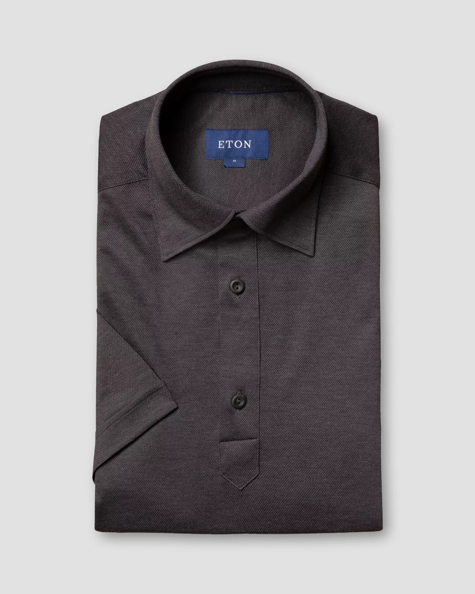 Eton - dark grey polo shirt short sleeved