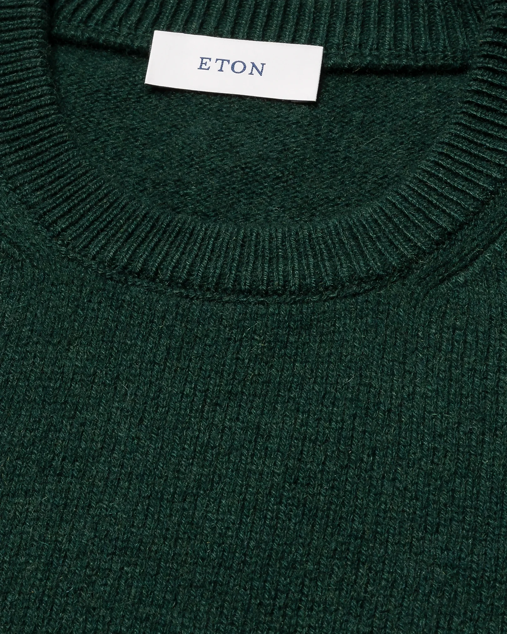 Eton - dark green cashmere knit crew neck
