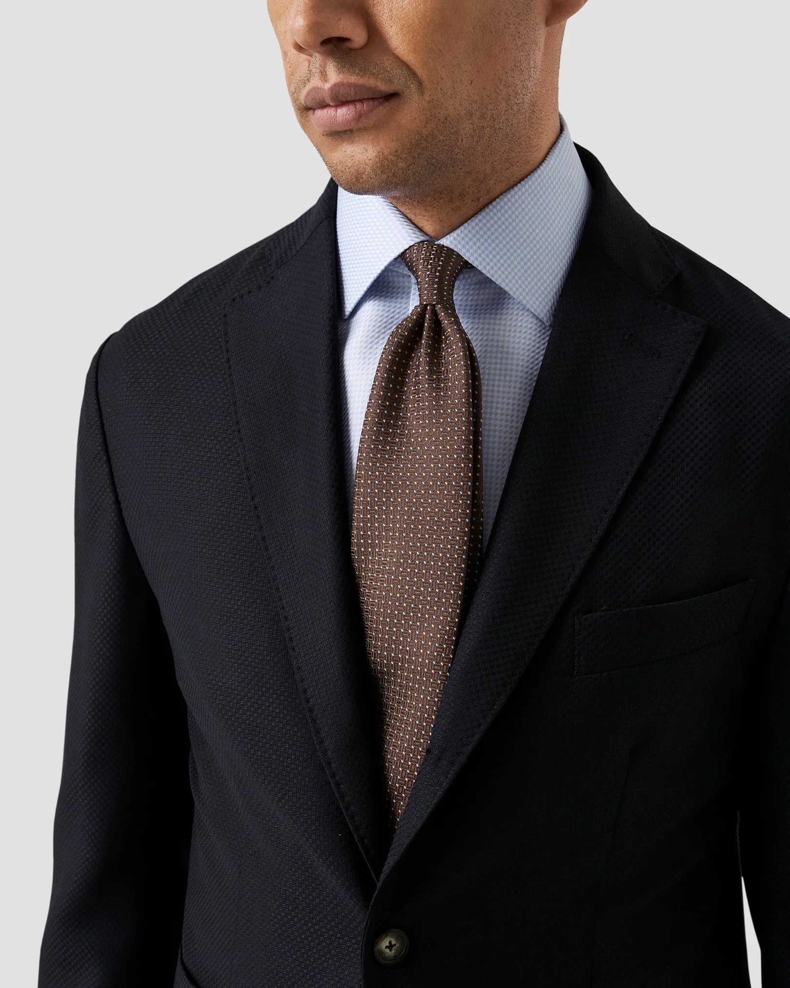 Eton - houndstooth king twill shirt