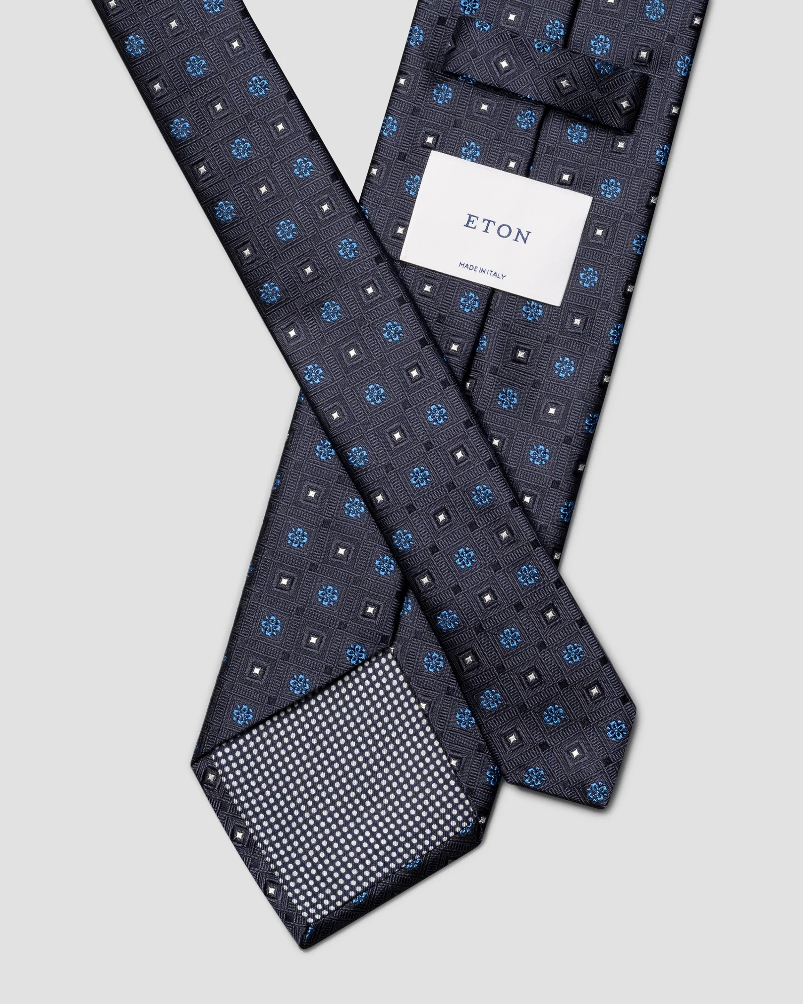 Eton - geometric 256 woven silk tie