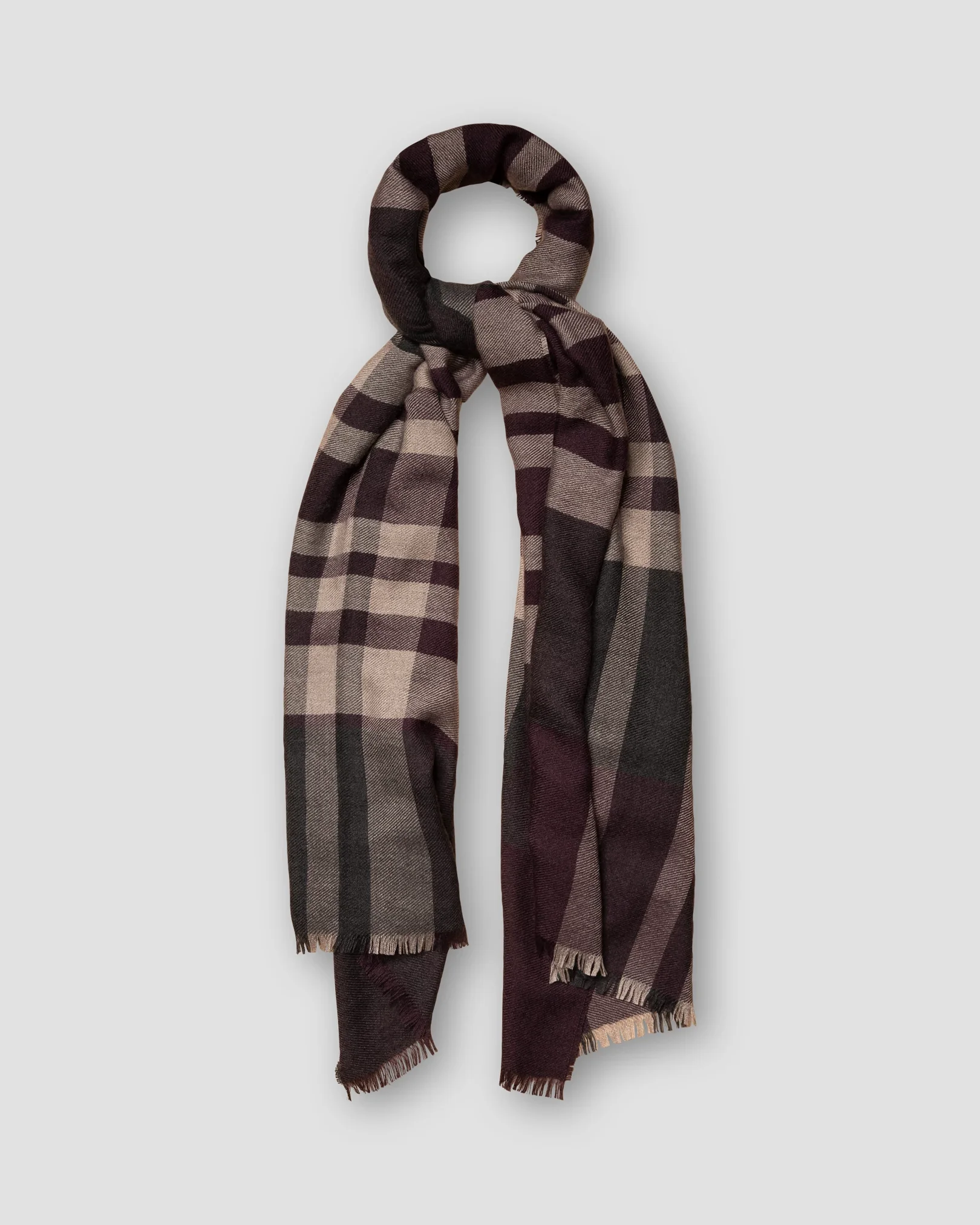 Eton - dark purple cashmere scarf