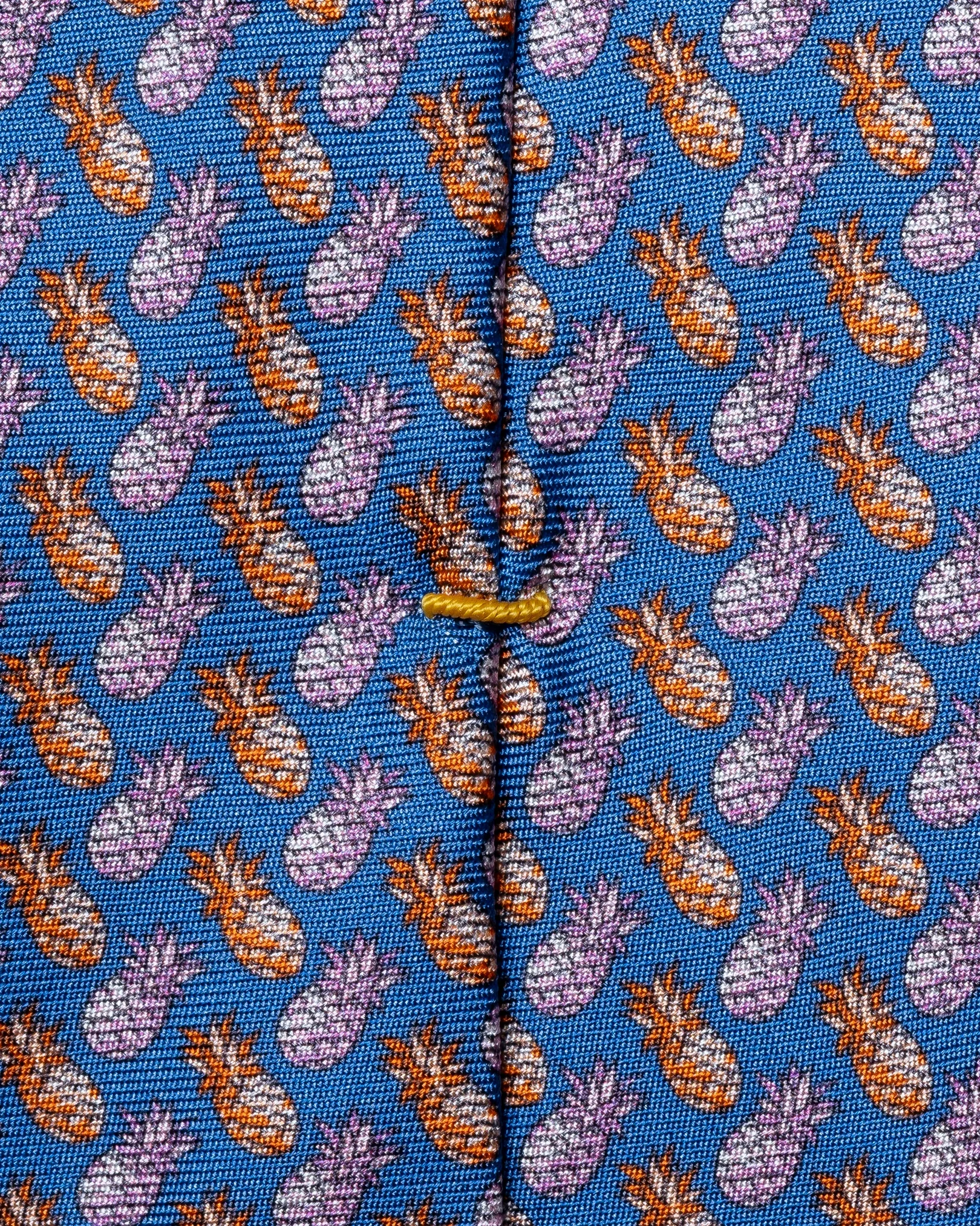 Eton - blue pineapple print silk tie