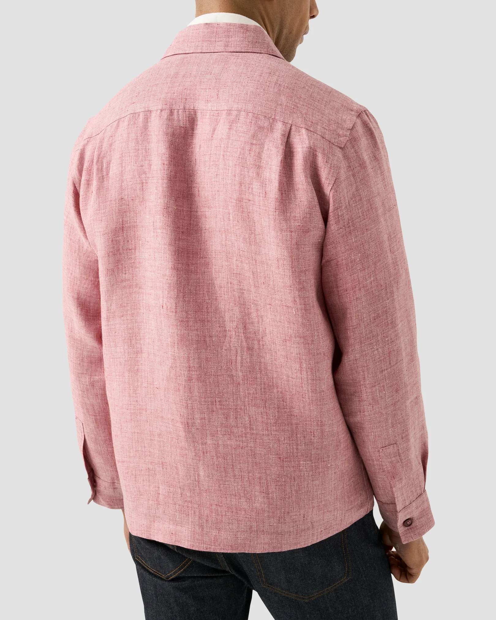 Eton - pink four pocket linen overshirt