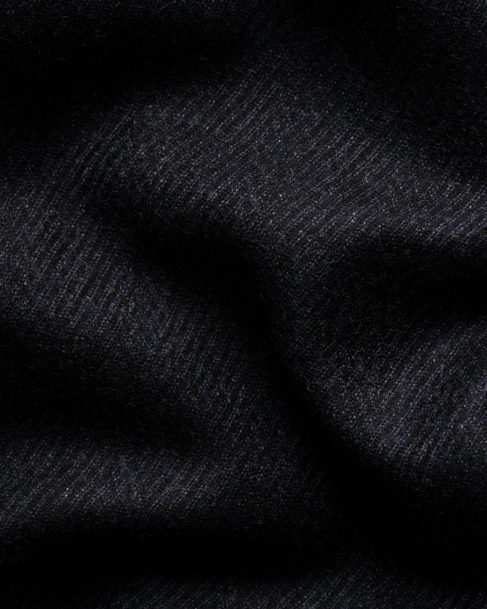 Eton - navy blue wool structure four pocket overshirt