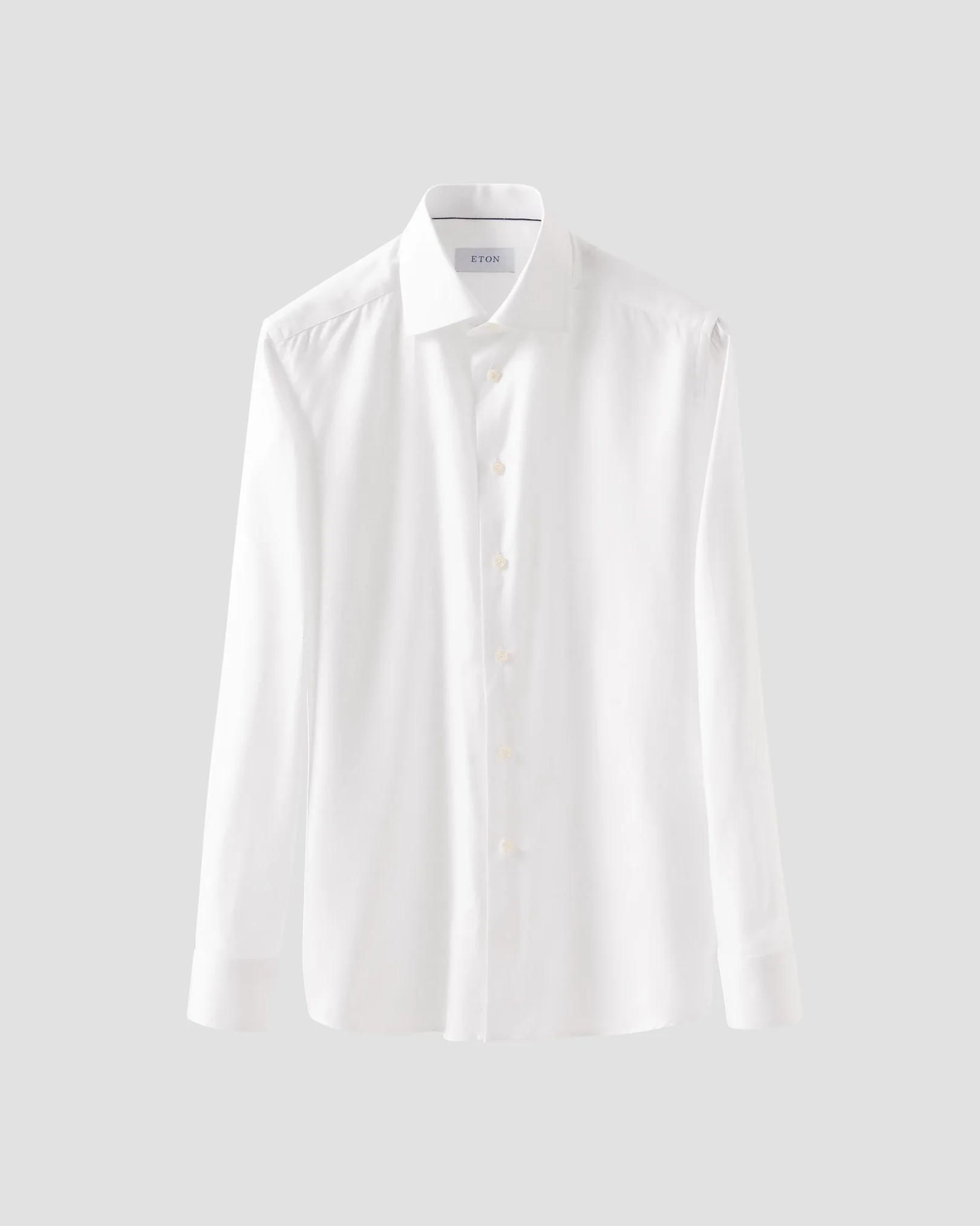 Eton - white twill semi solid melange shirt