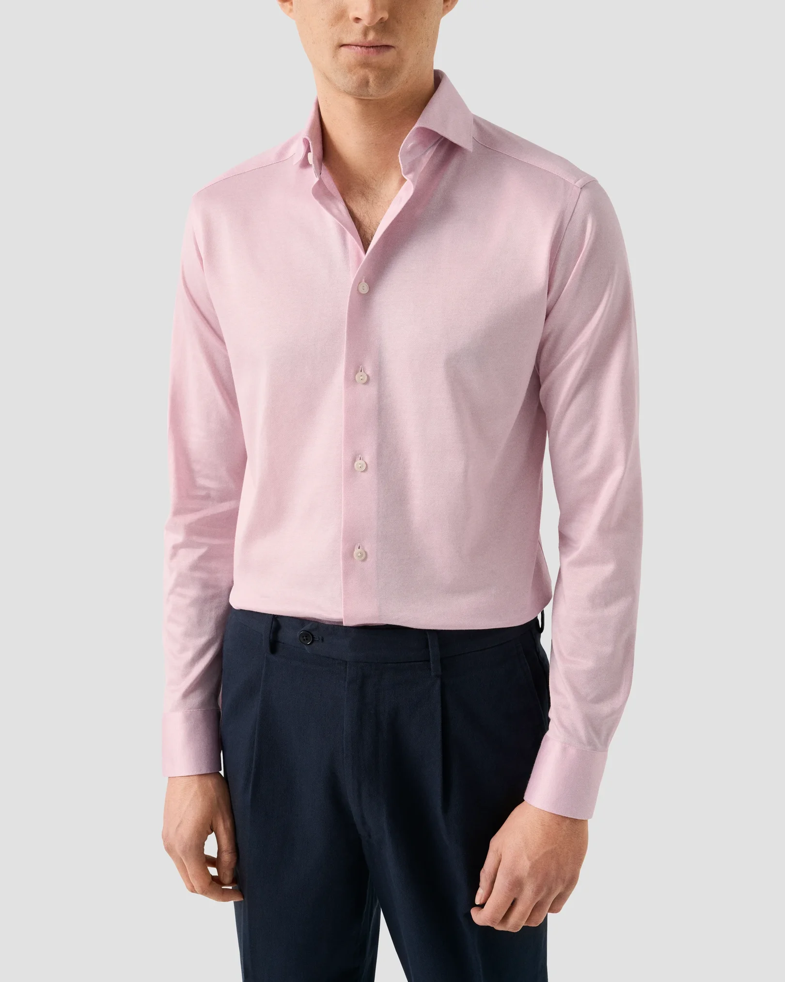 Eton - pink filo di scozia knit shirt 261