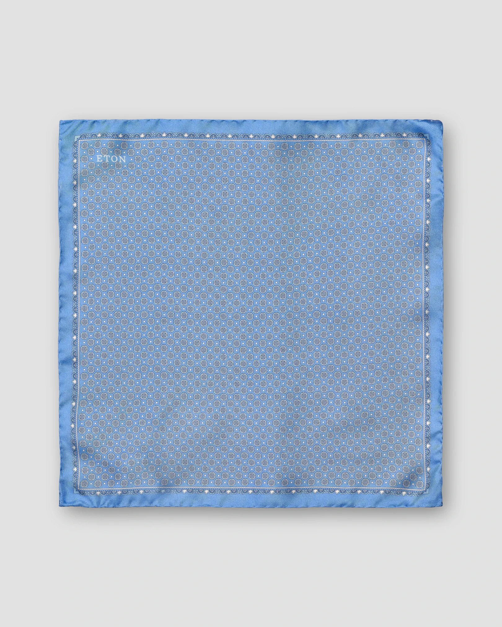 Eton - light blue geometric silk pocket